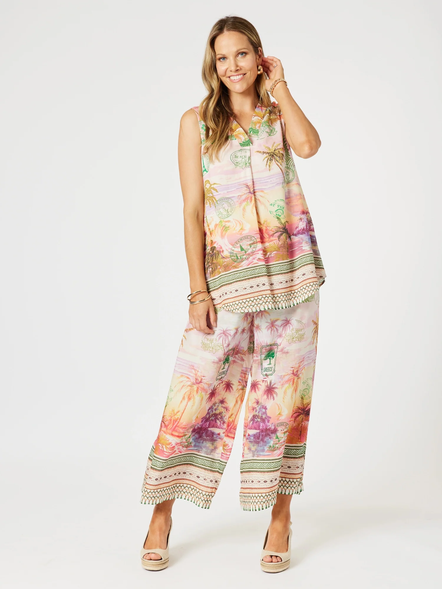 Passport Print Cami - Sunset Multi