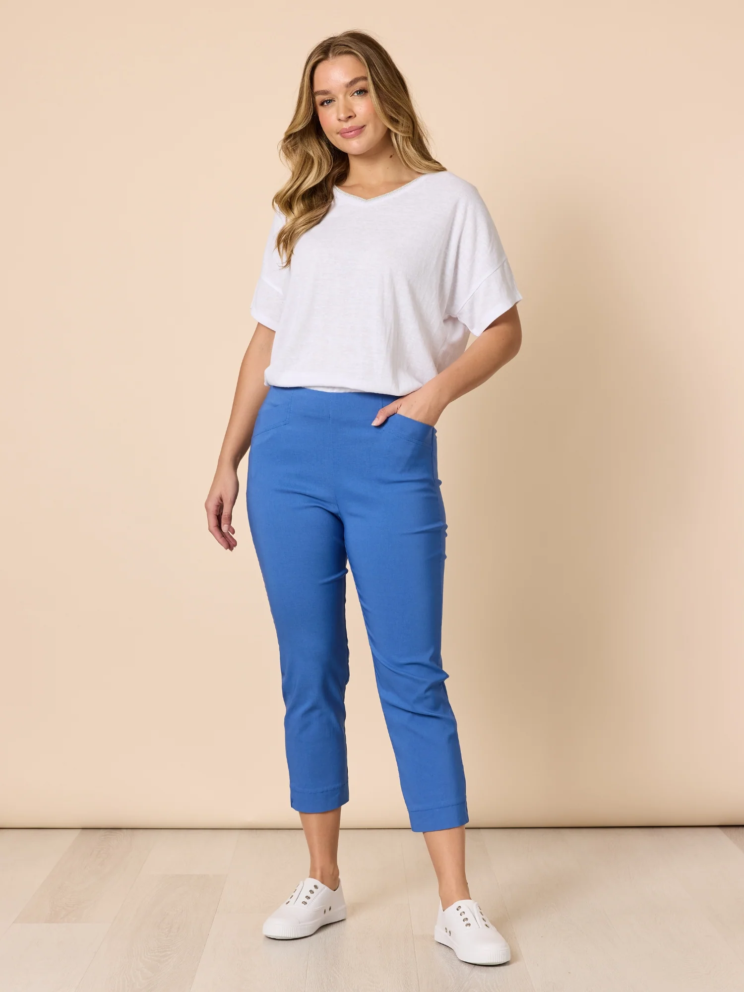 Zara Stretch Pant - Blue