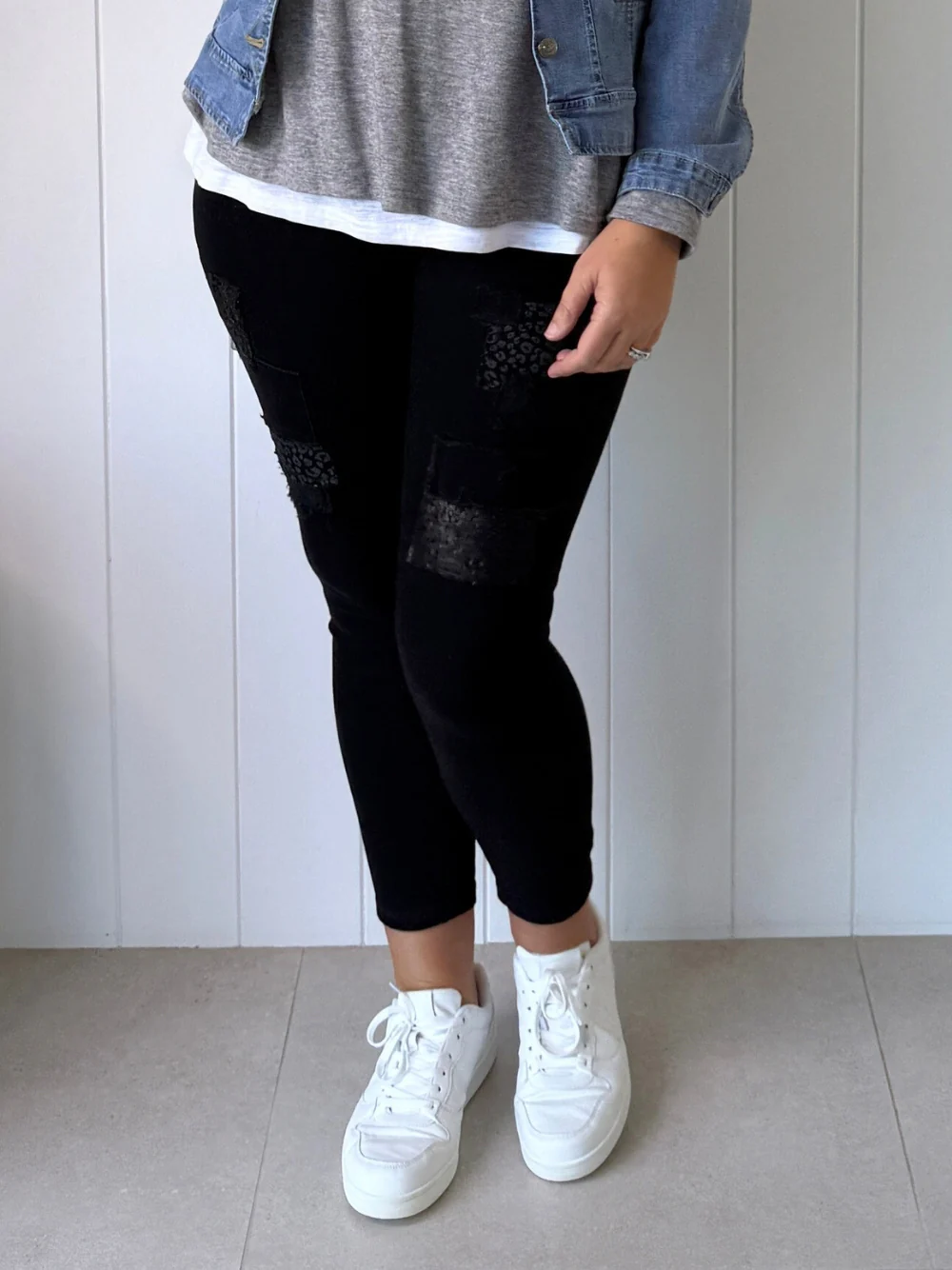 All That Jazz Applique Jean - Black