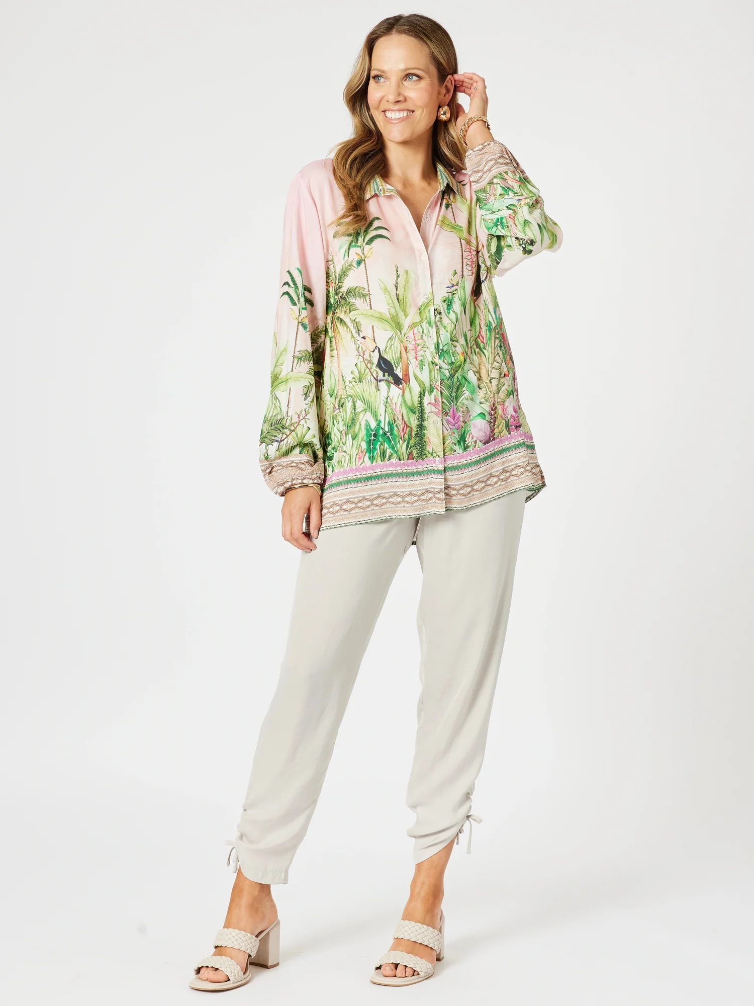 Toucan Print Shirt - Pink