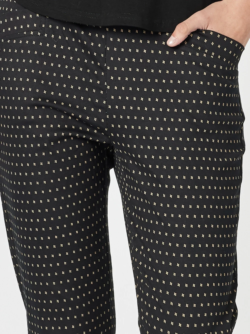 Diamond Print Pant - Black/White