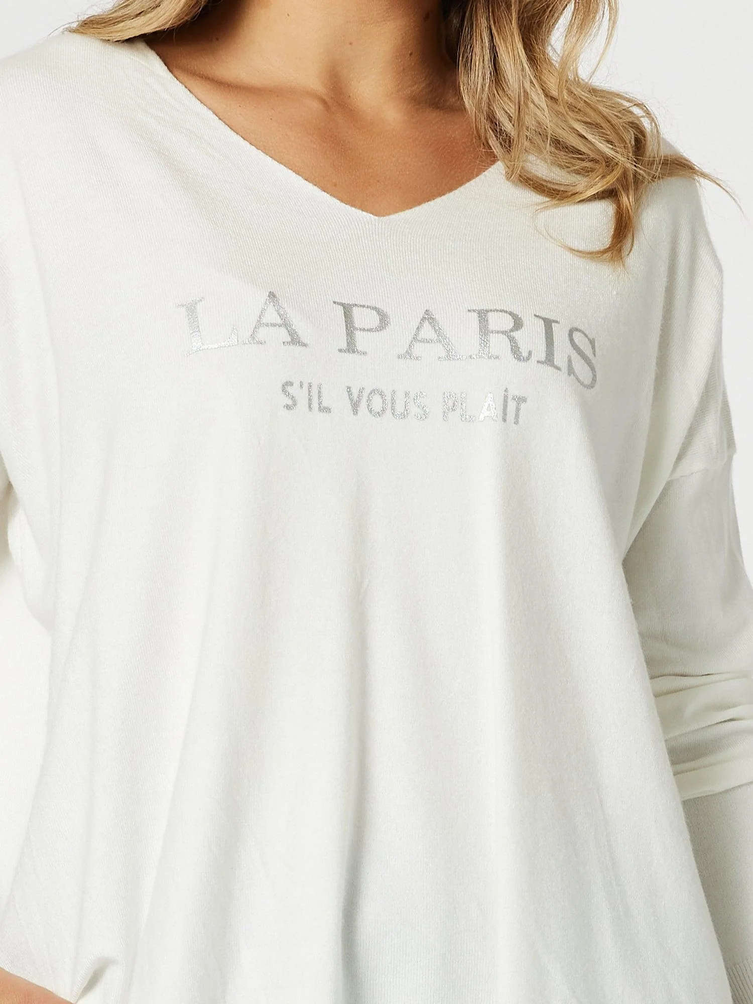 La Paris Knit Top - White