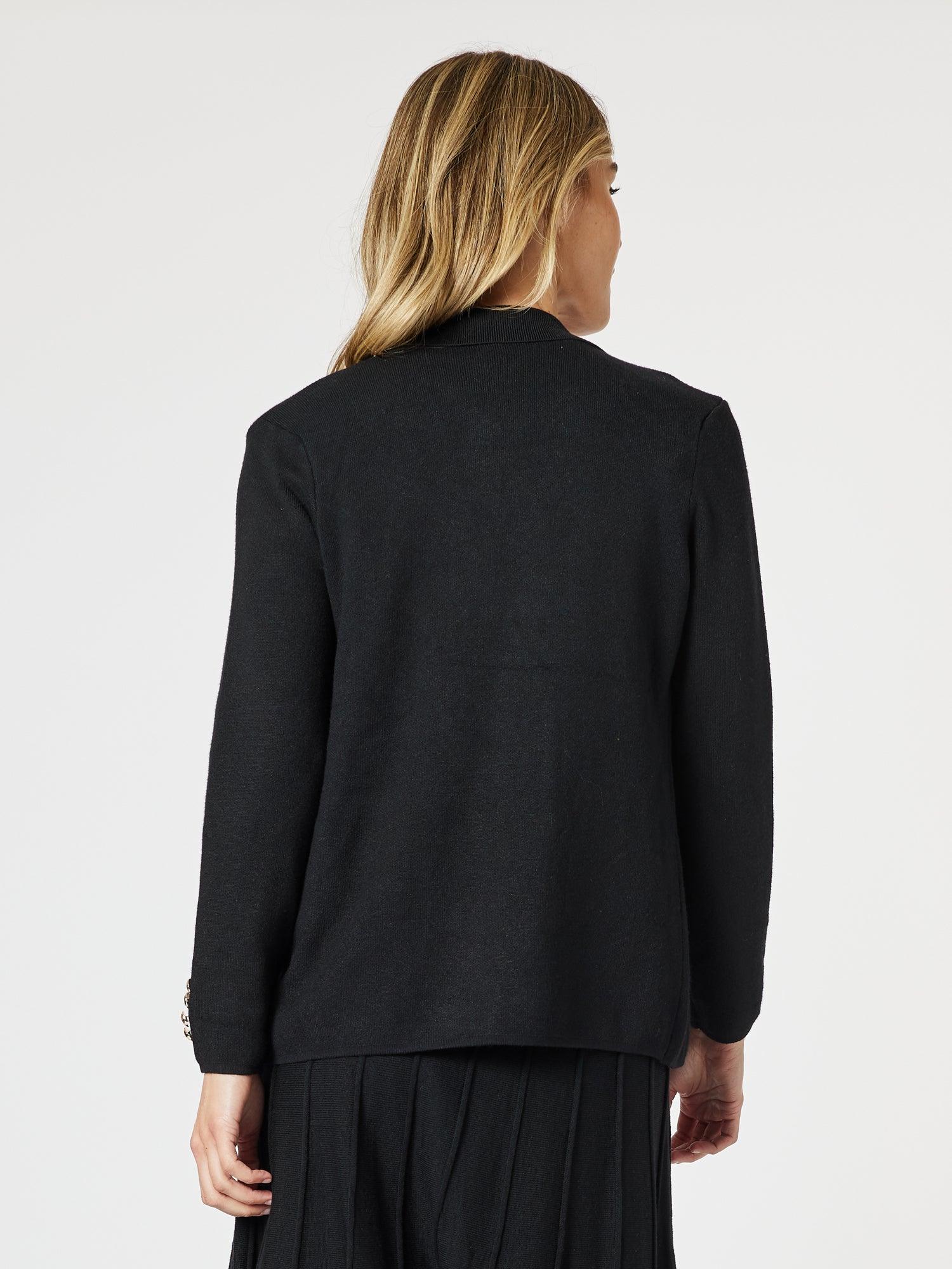 Lucy Knit Blazer Jacket - Black