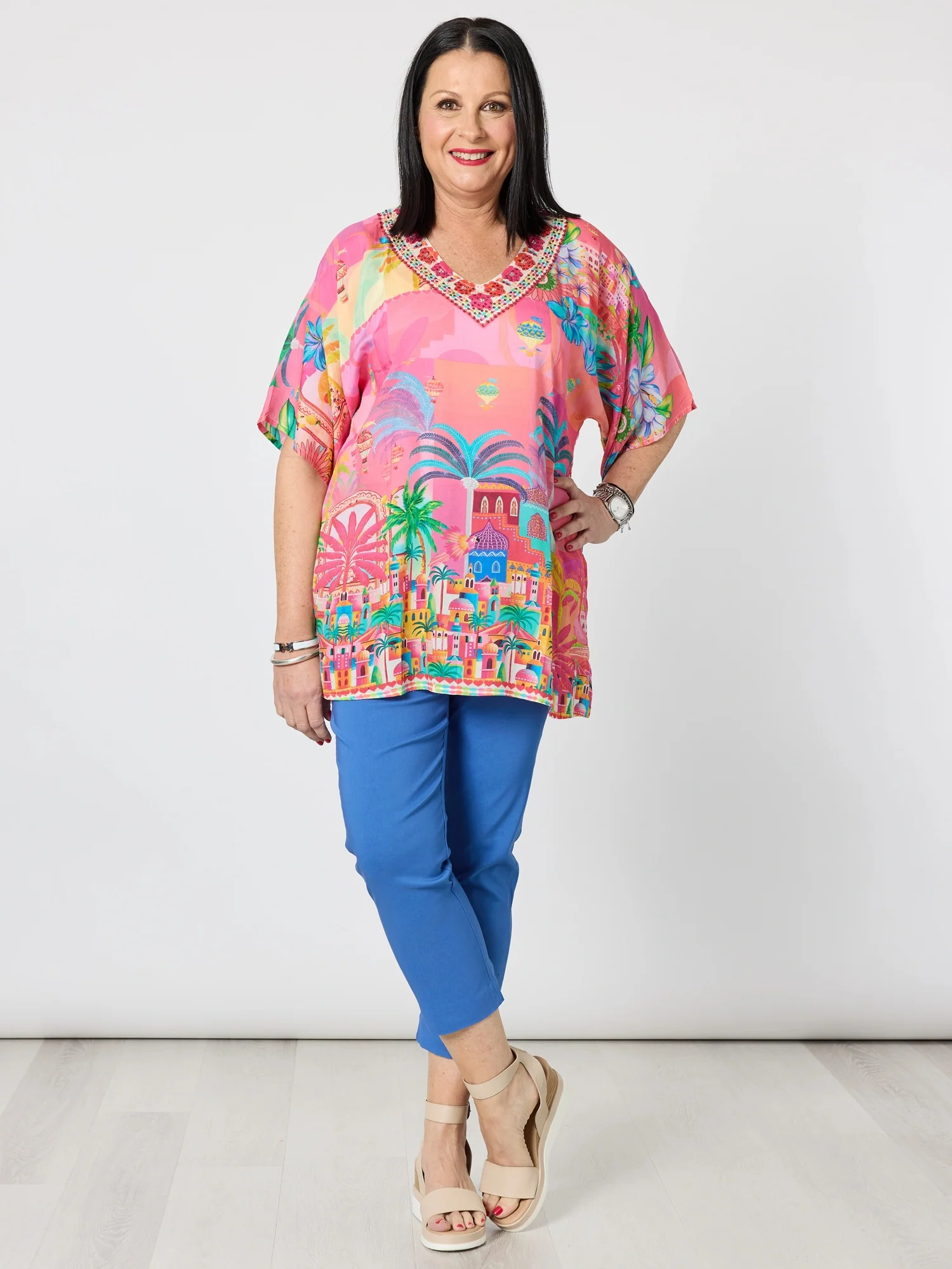 Zara Stretch Pant - Blue