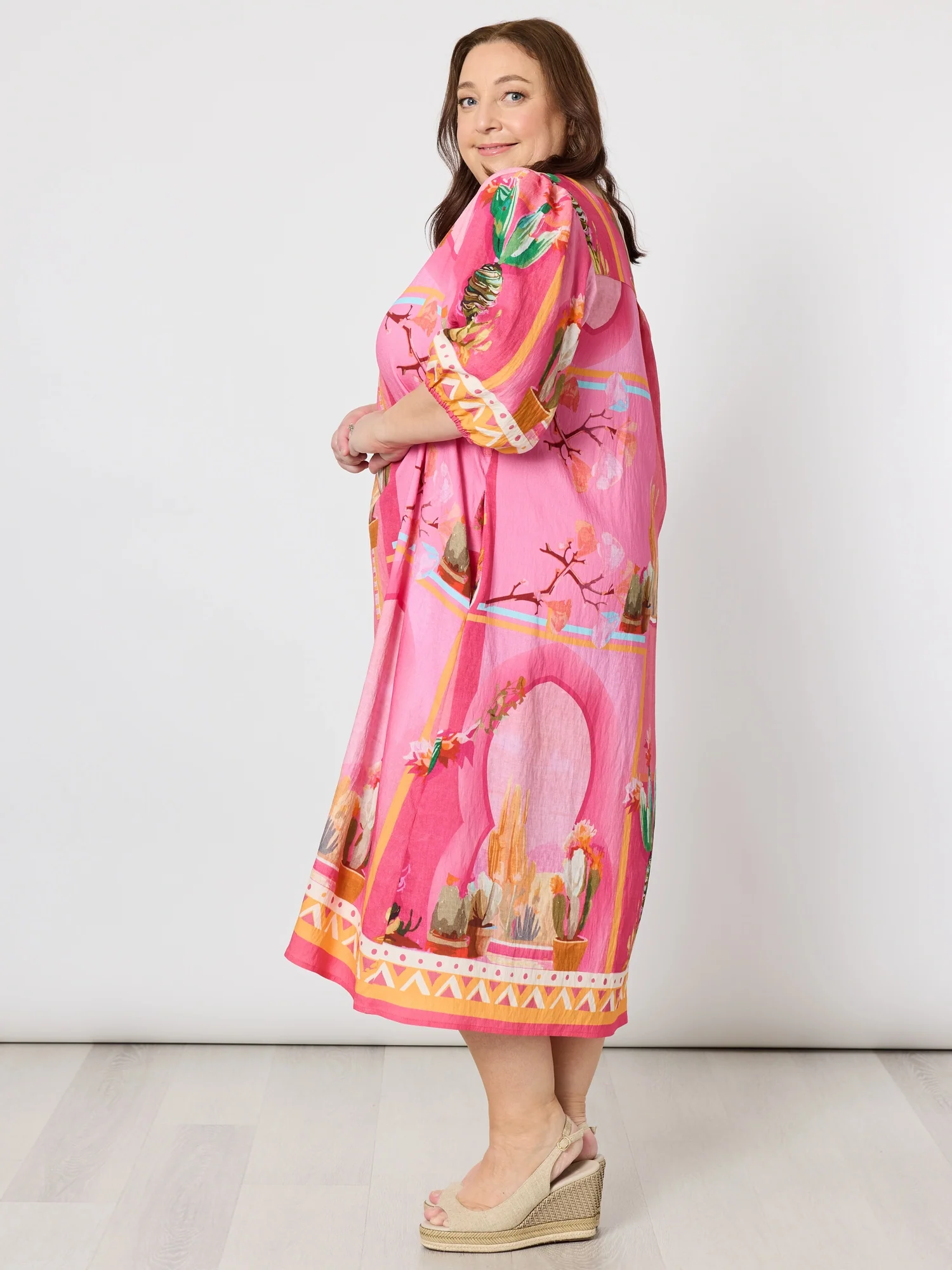 The Tulum Print Dress - Pink/Multi