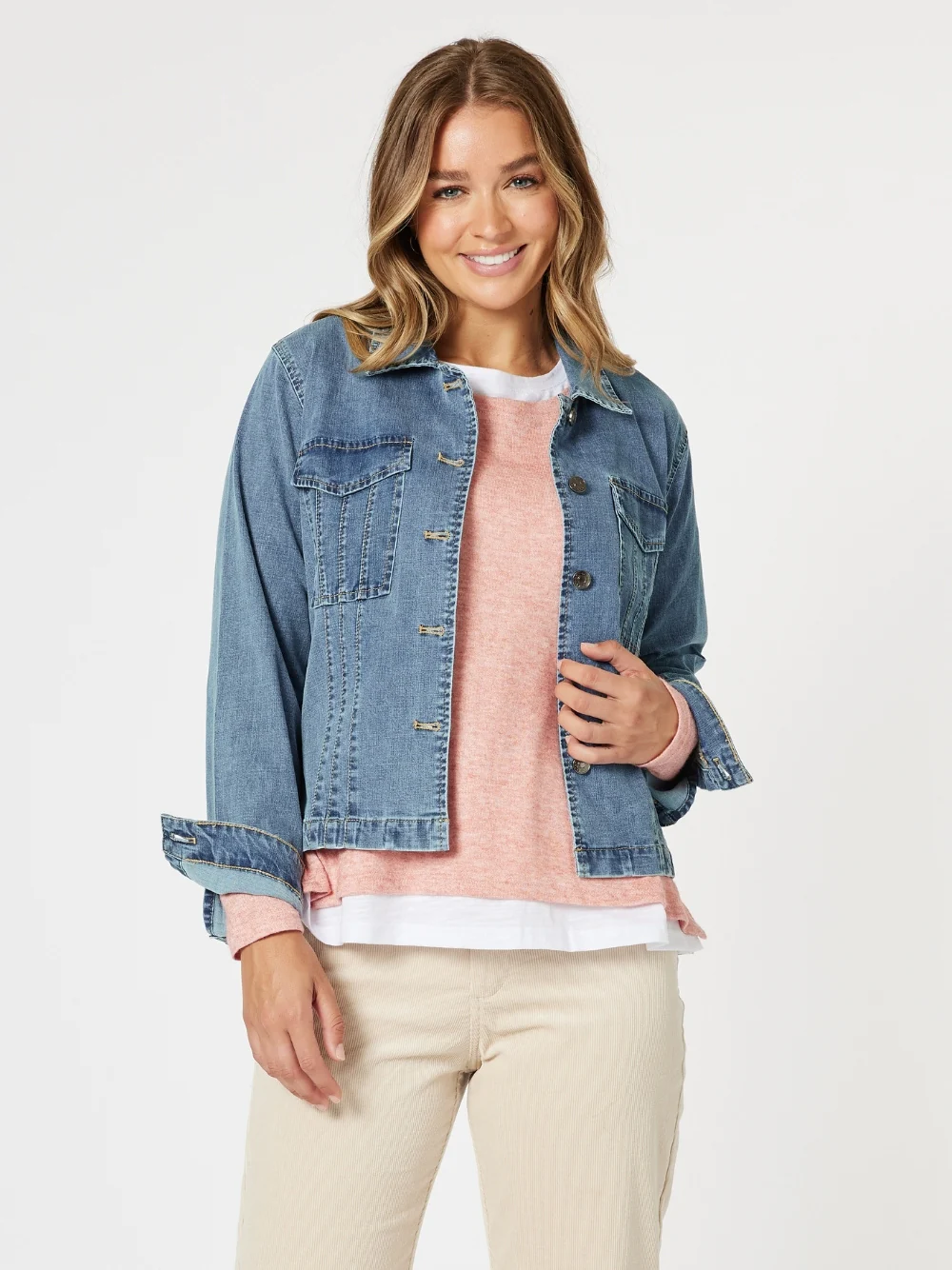Retro Denim Jacket - Washed Denim