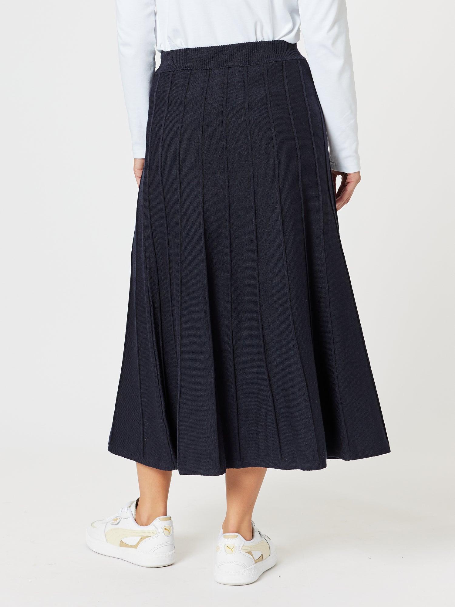 Kate Long Knit Skirt - Navy