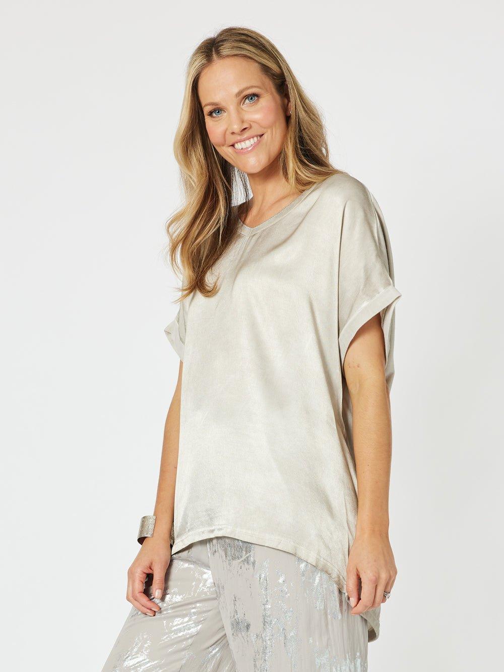 Champagne V-neck T-shirt - Champagne