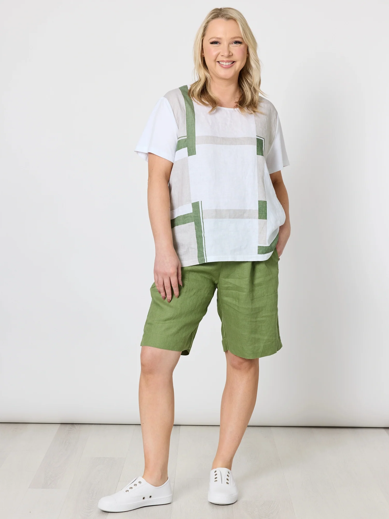 Jordan Linen Short - Basil