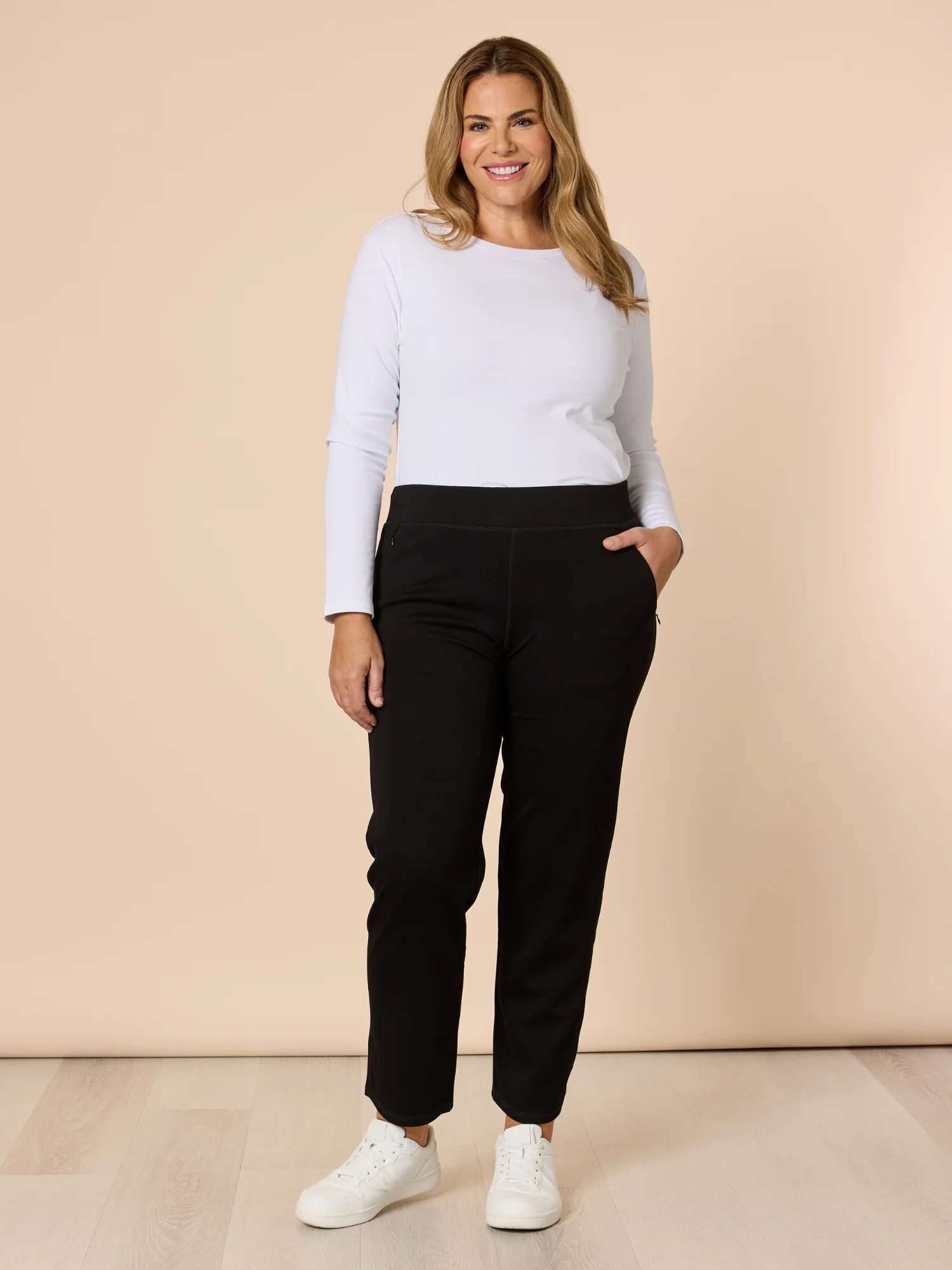 Sport Straight Leg Ponte Pant - Black