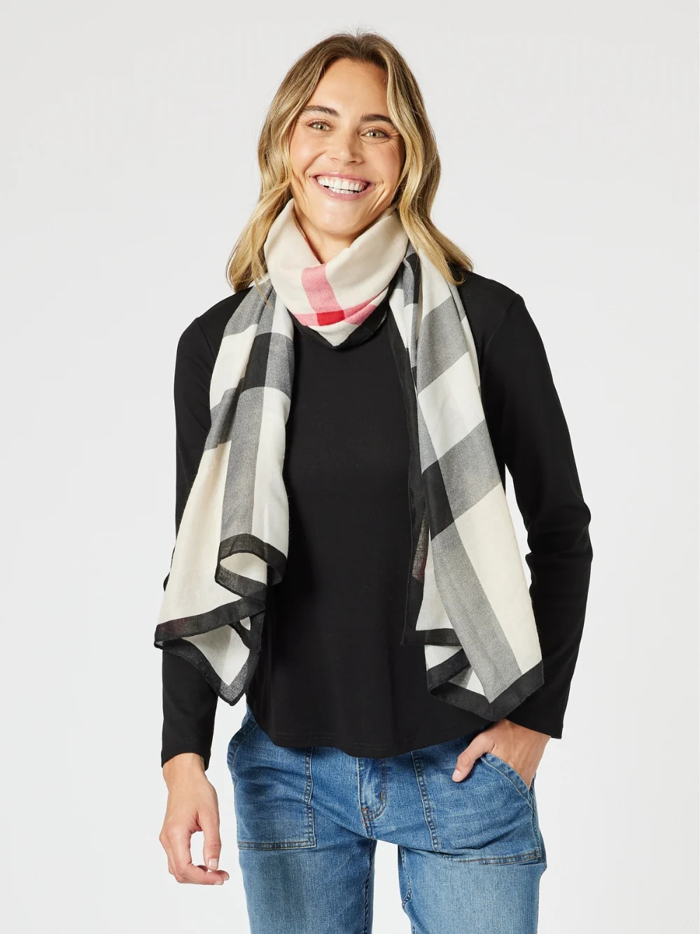 London Scarf - Black/Multi