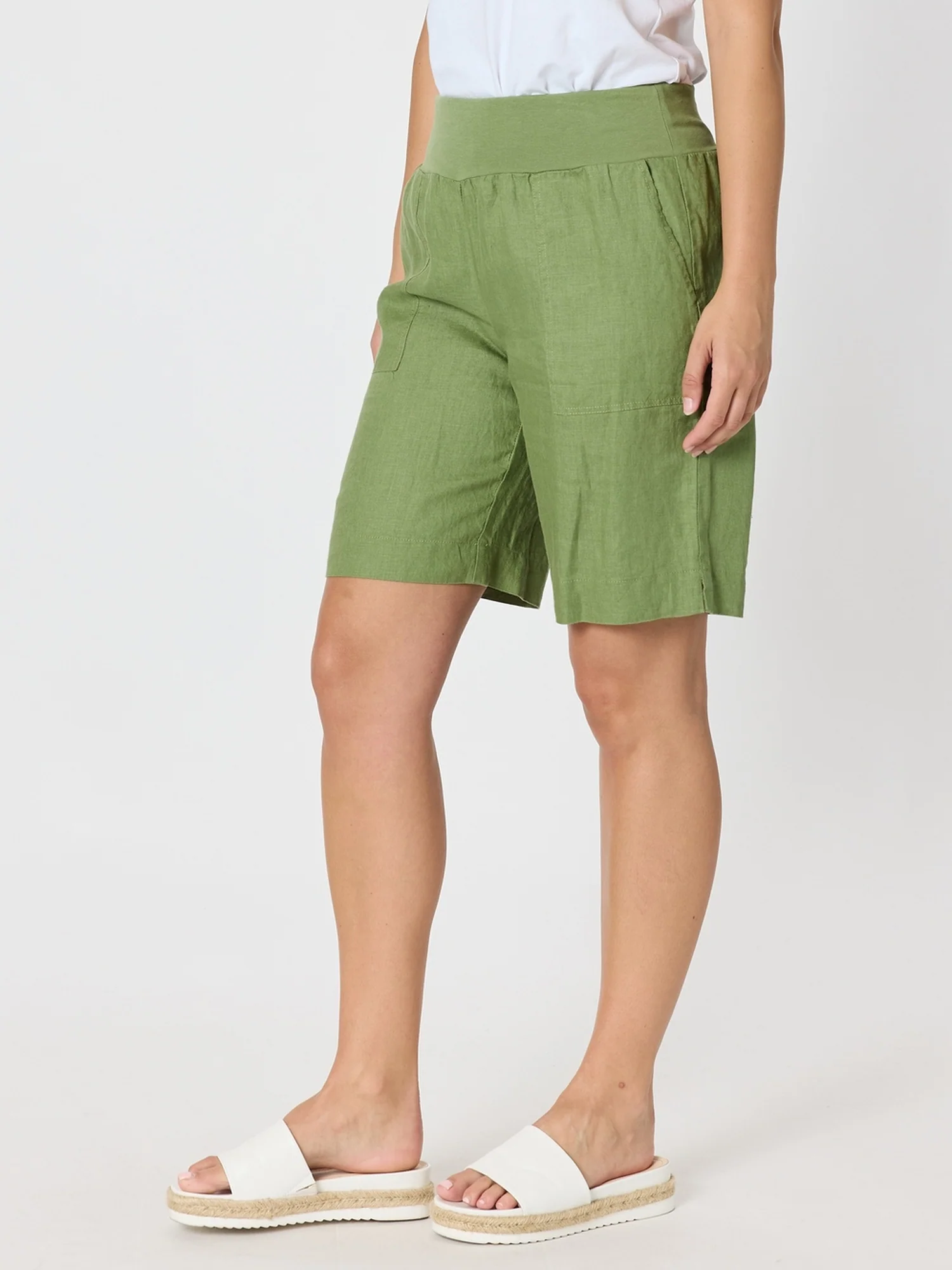 Jordan Linen Short - Basil