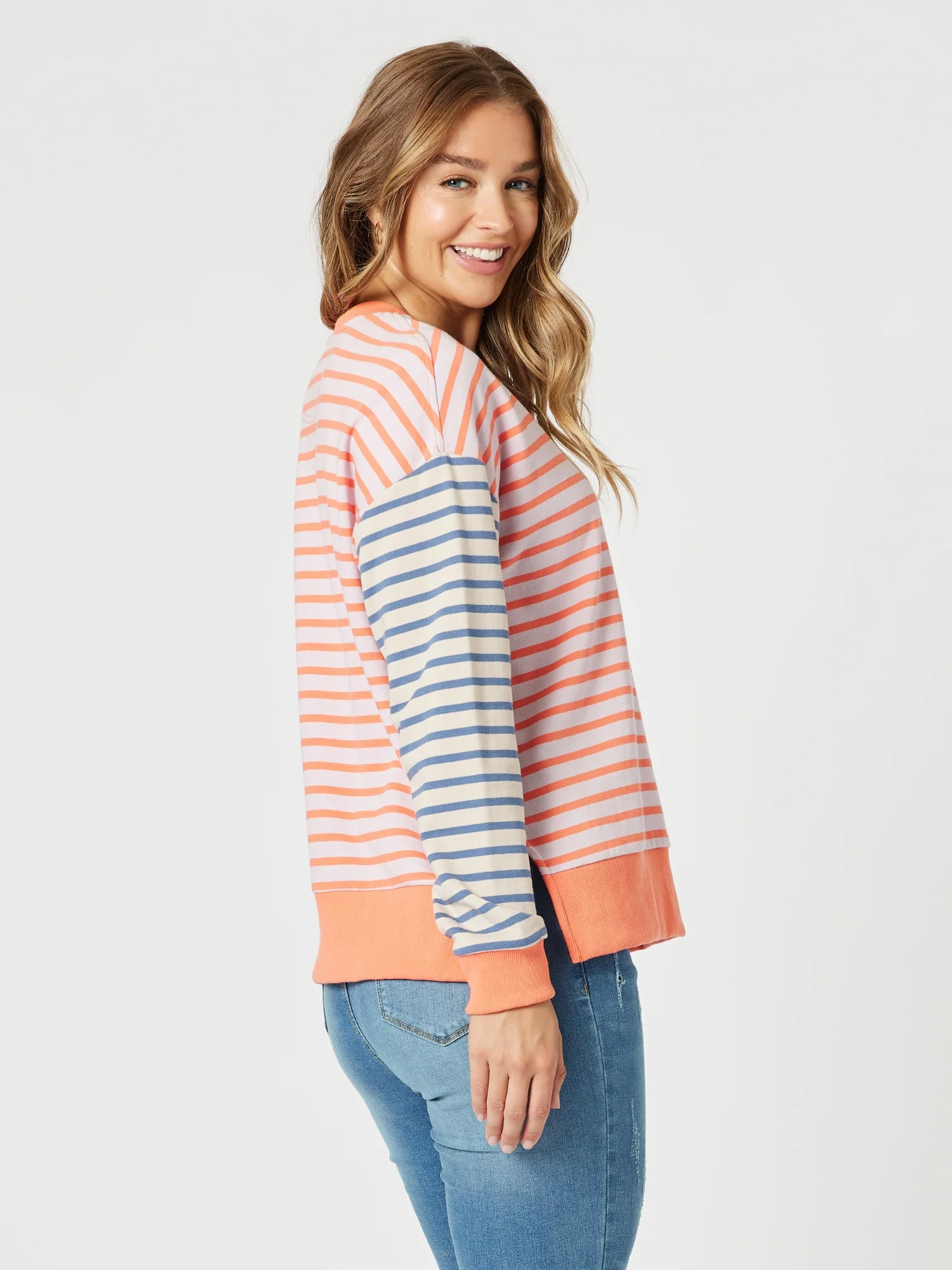 Maxwell Summer Stripe Print Sweat - Multi