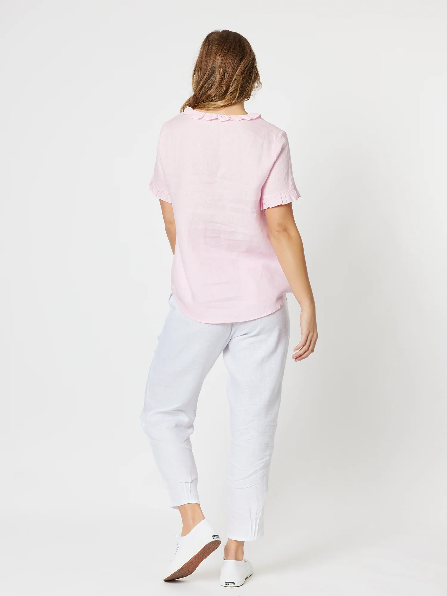 Short Sleeve Tiffany Shirt-BLUSH