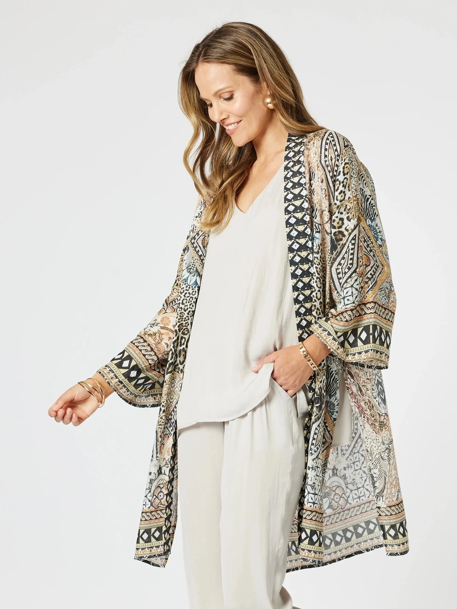 Emerson Animal Print Kimono - Animal