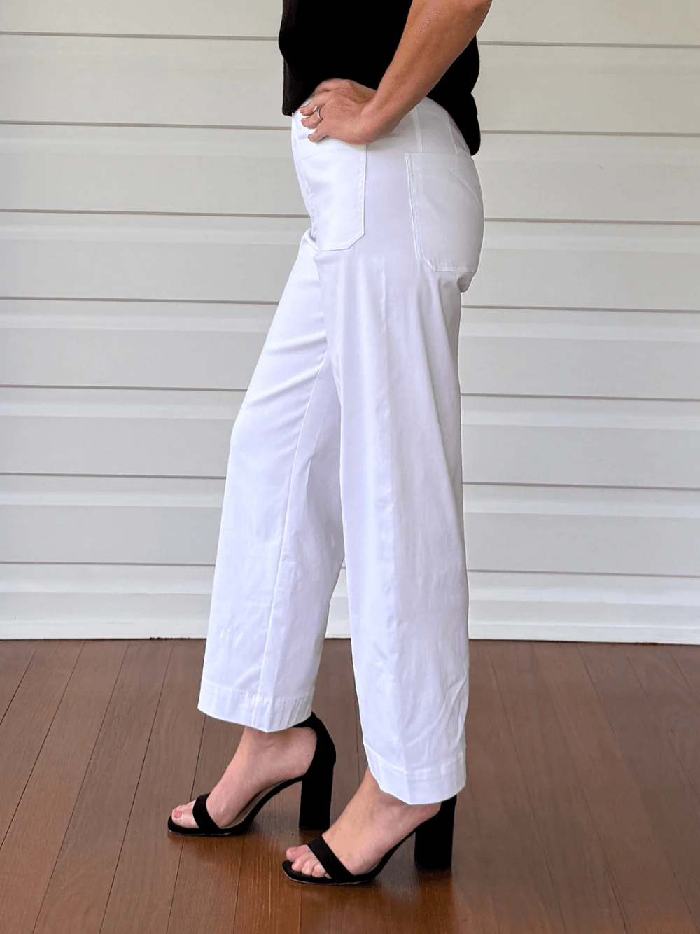 Marine Wide Leg Pant - White