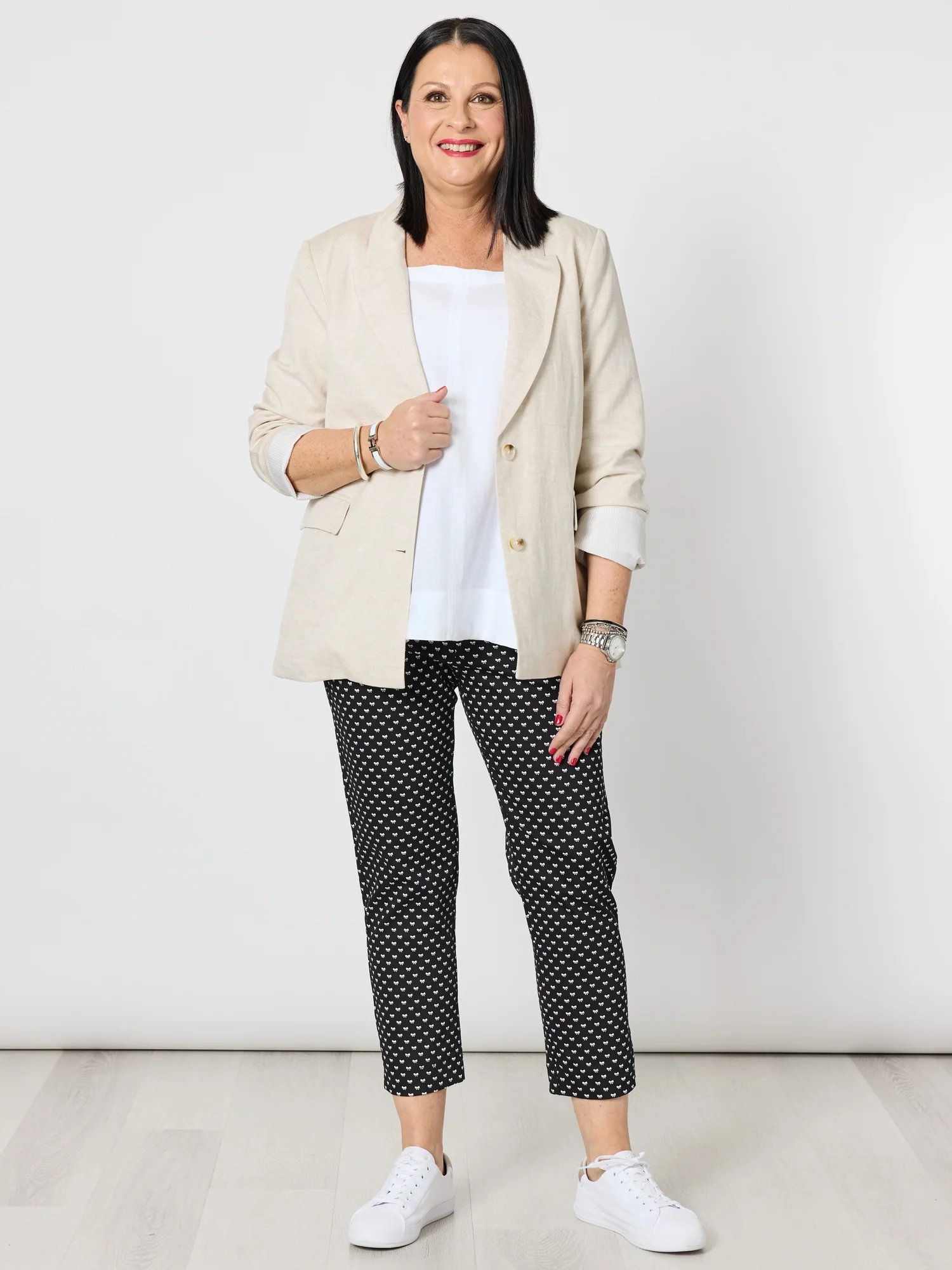 Pretty Bow Pant - Black/White