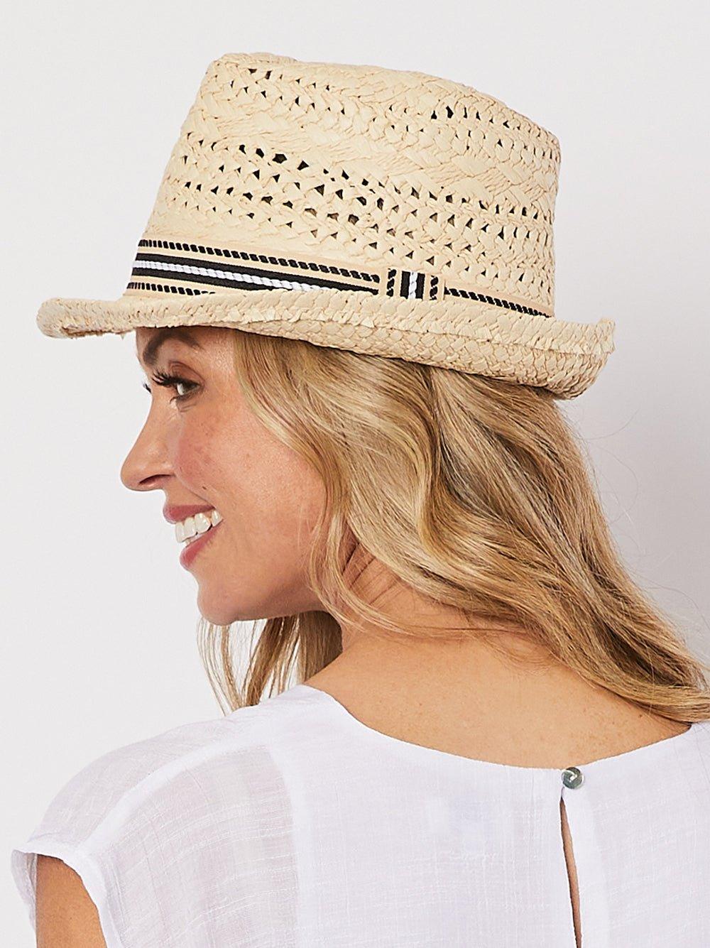 Mesh Nat/Stripe Band - Sand