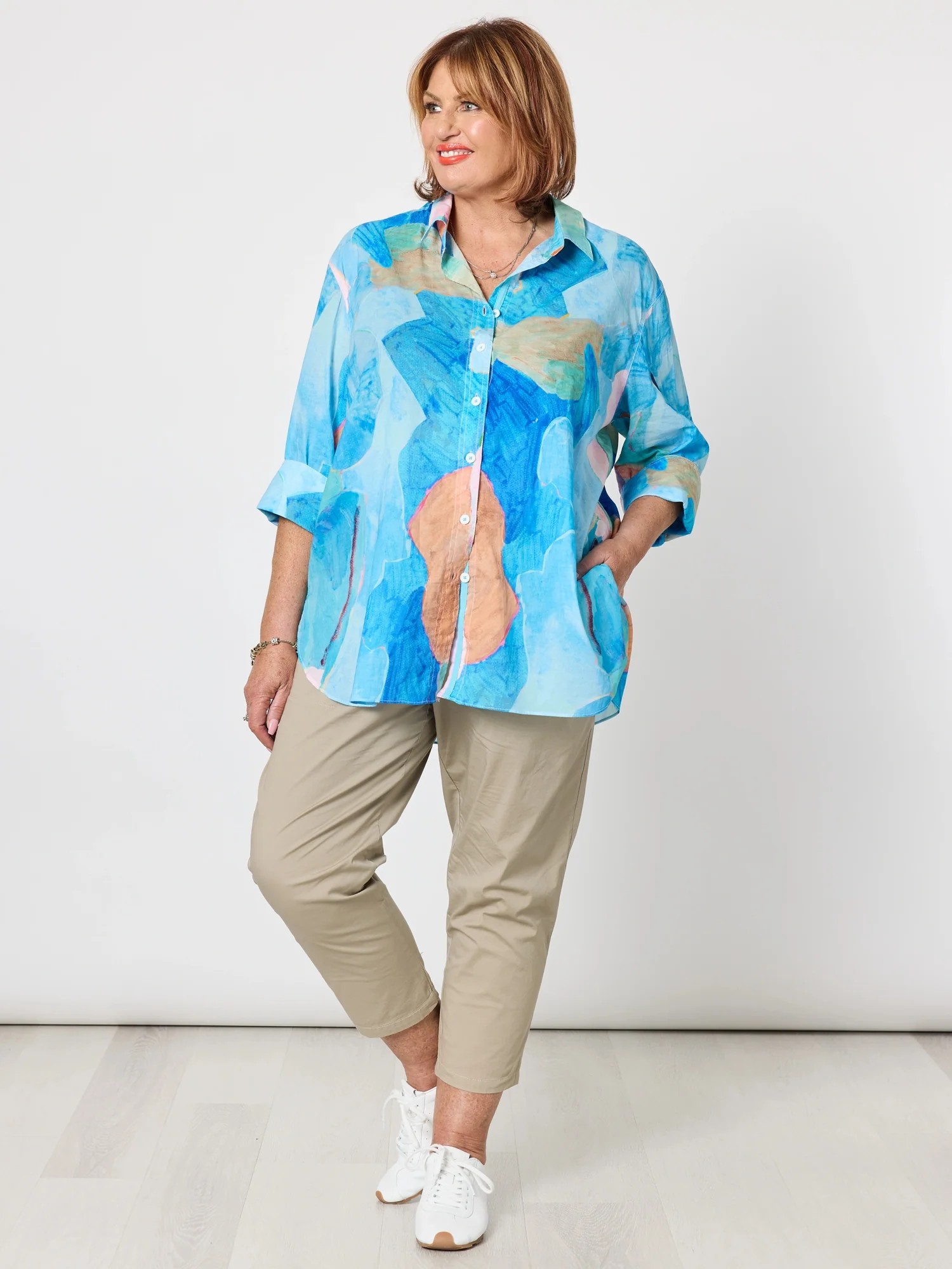 Grazia Mio Caro Print Shirt - Blue