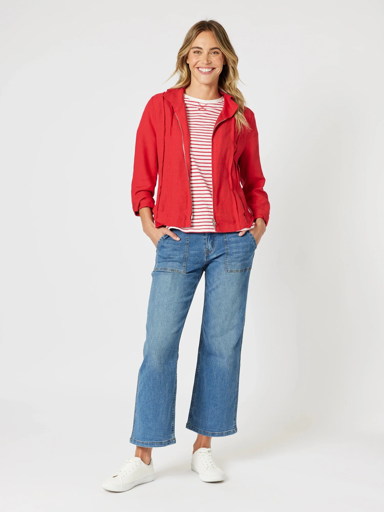 Hudson High Rise Wide Leg Jean - Denim