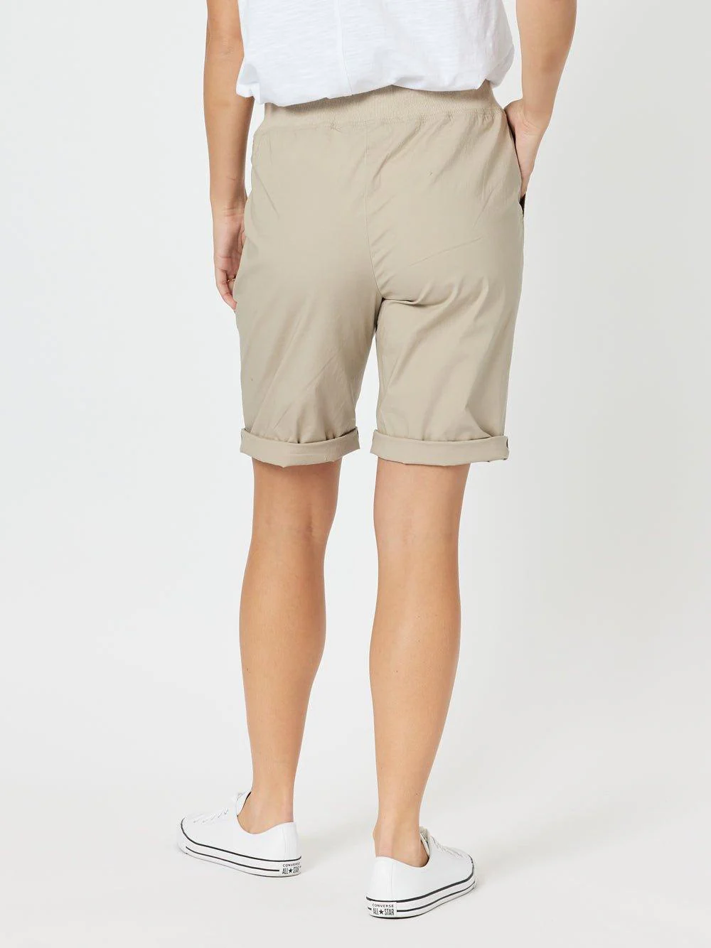 Santorini Cotton Pull On Short - Natural