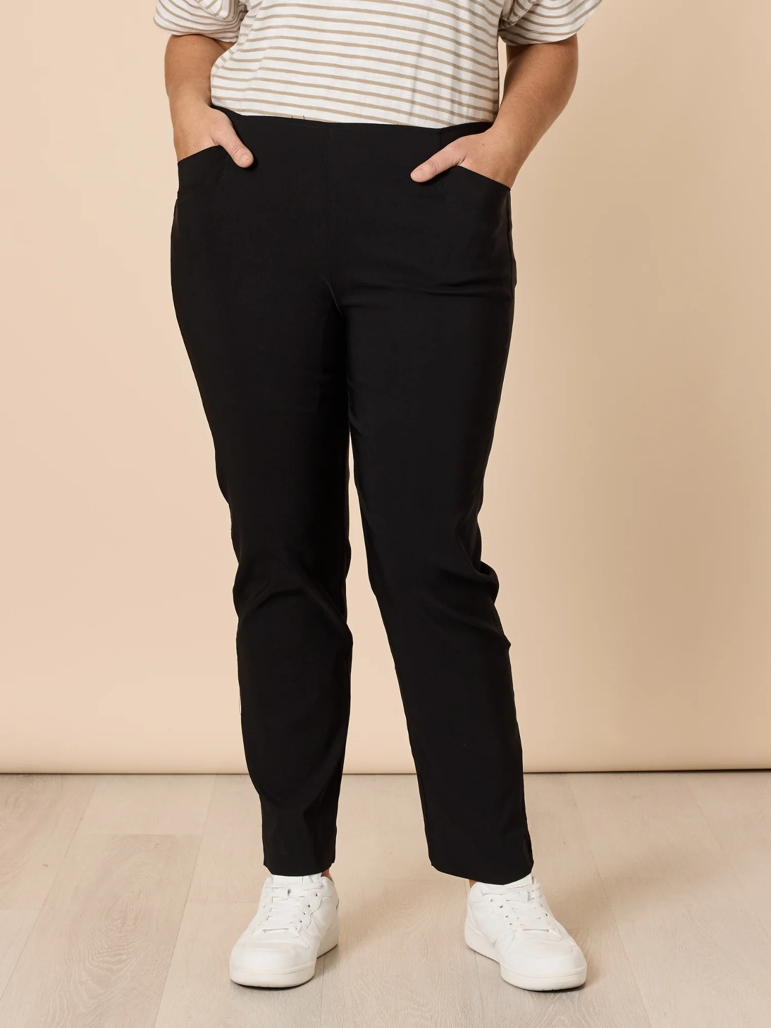 Stretch Full Length Bengaline Pant - Black