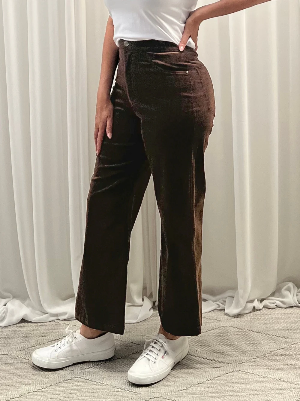 Lucy Stretch Cord Pant - Chocolate