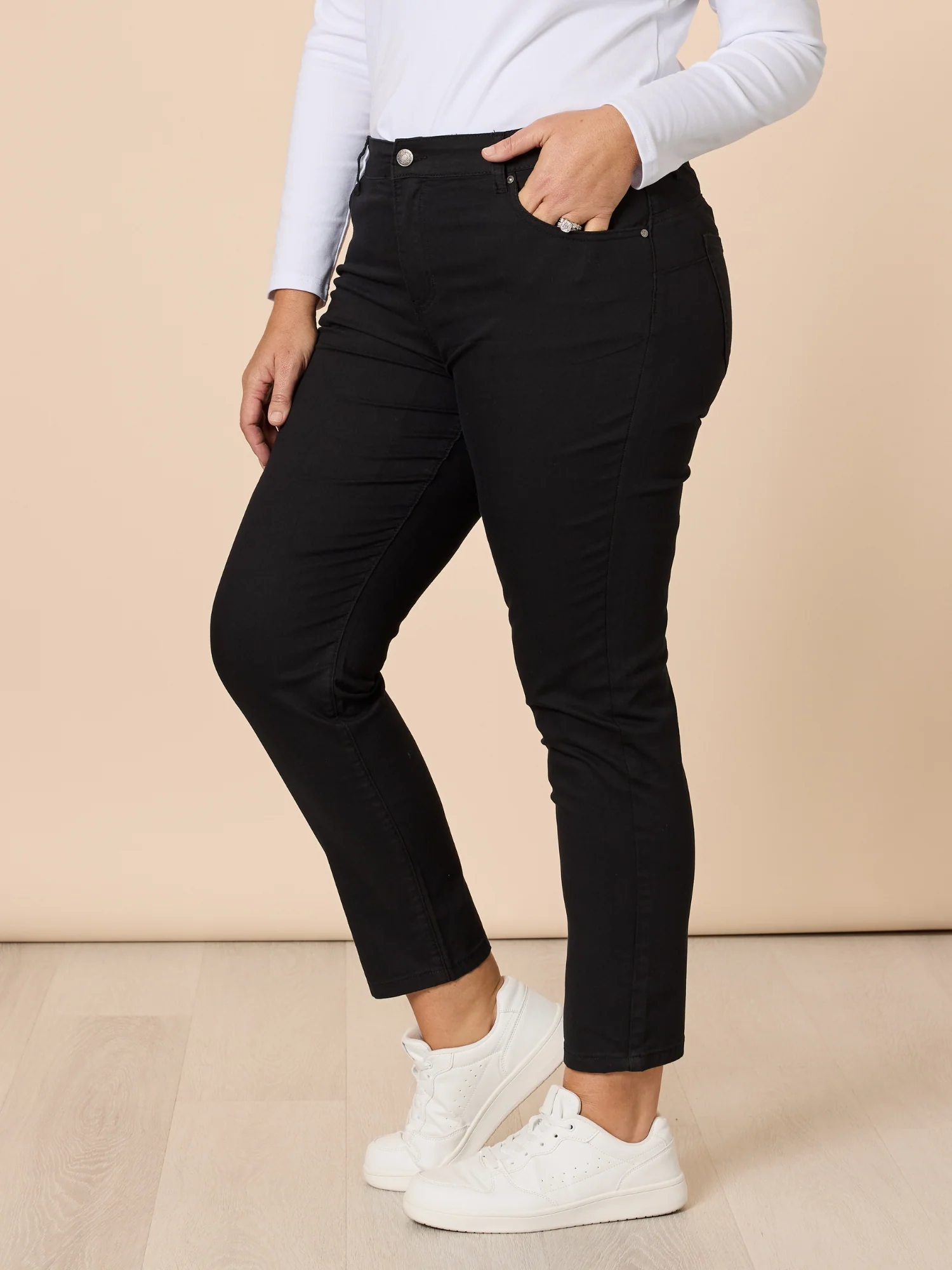 Coloured Marvel Denim Jean - Black