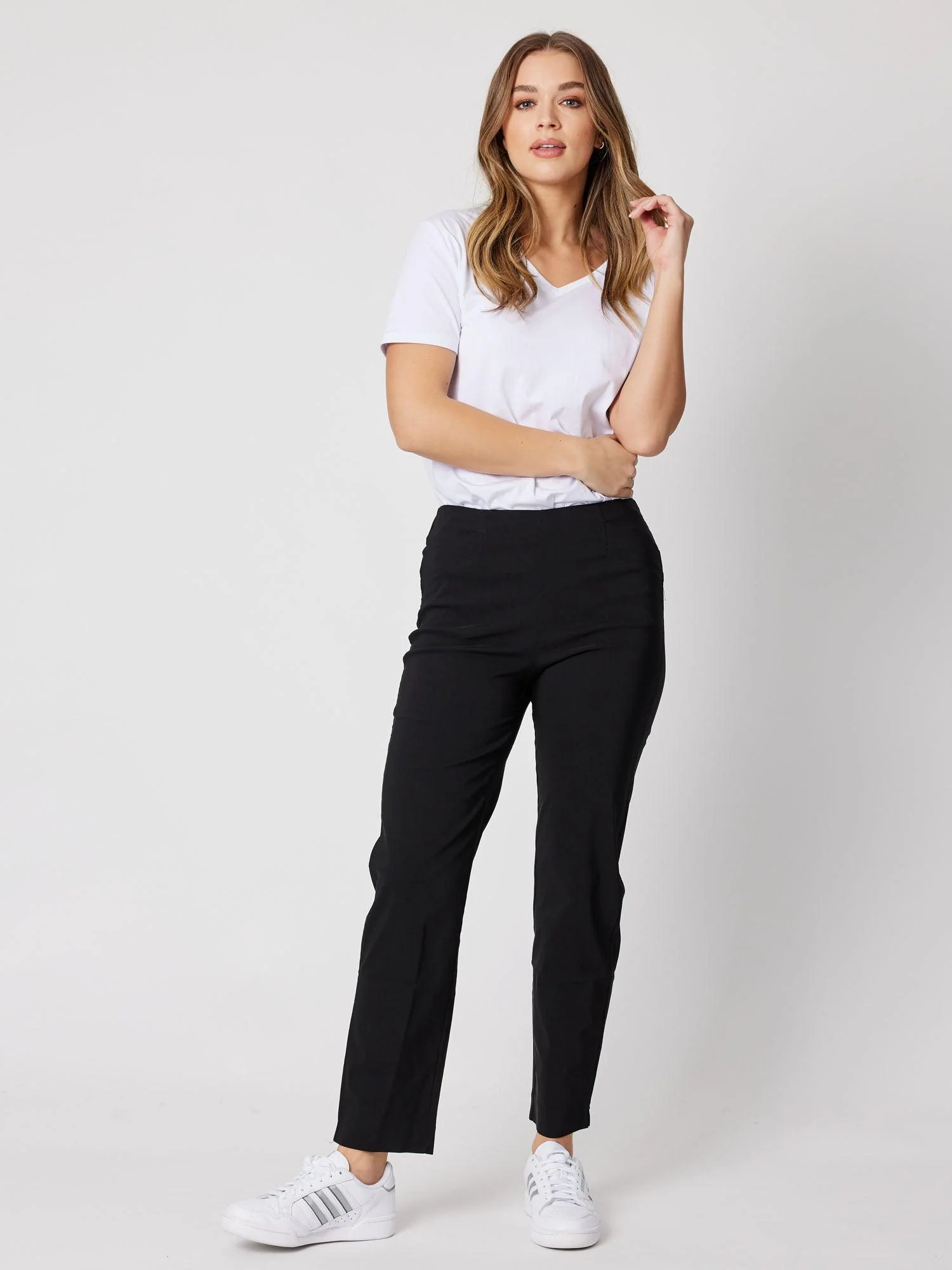 Stretch Full Length Bengaline Pant - Black