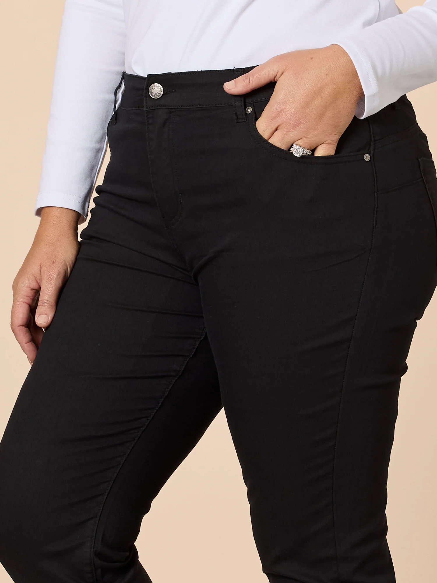 Coloured Marvel Denim Jean - Black