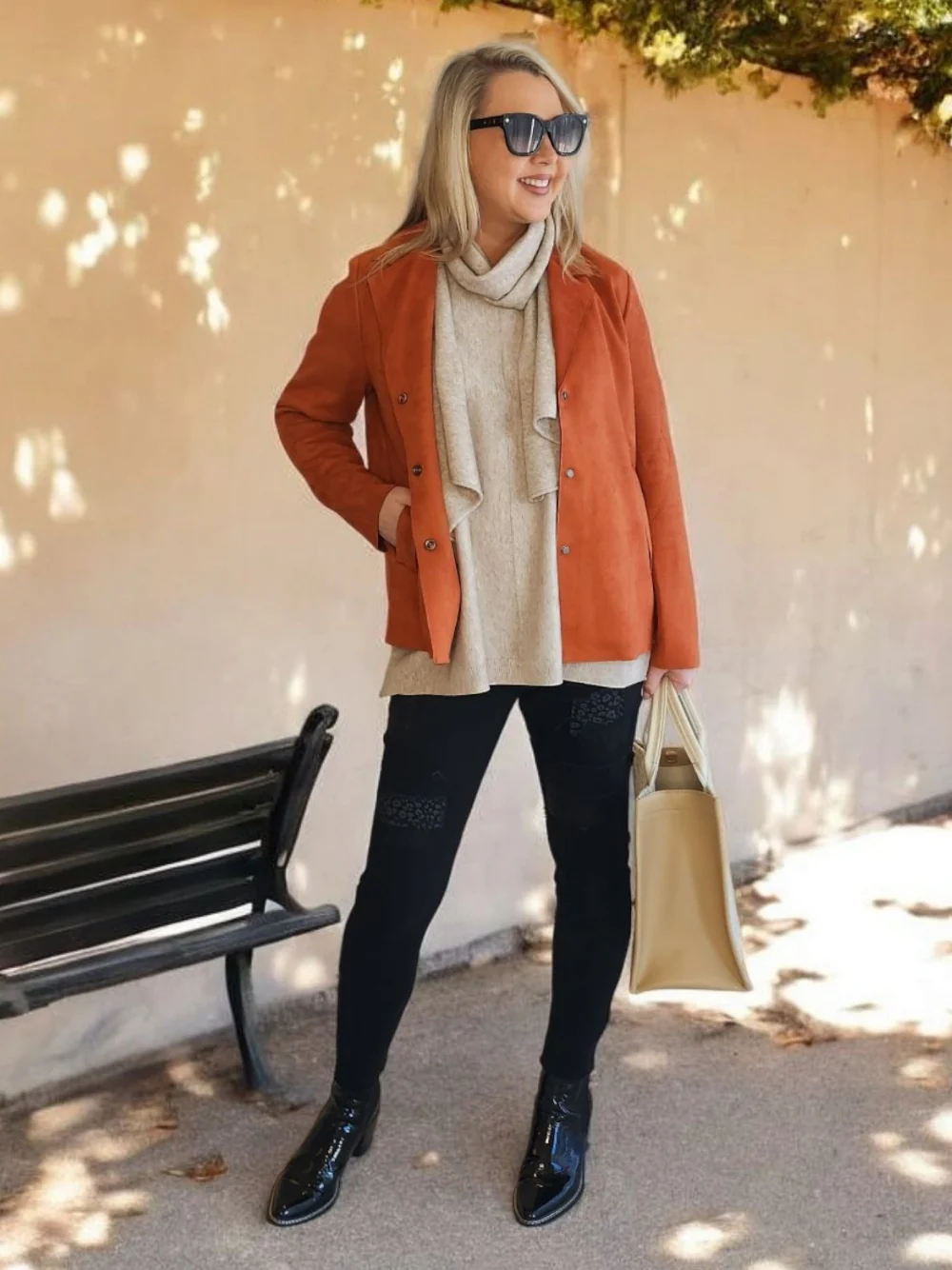 Remy Knit With Scarf - Natural