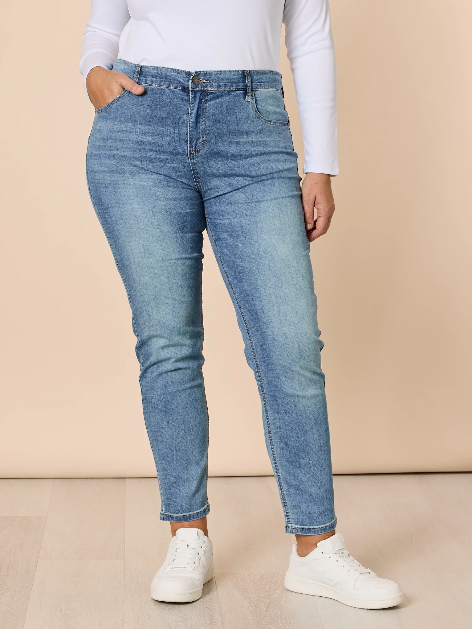 Marvel High Rise Stretch Jean - Denim