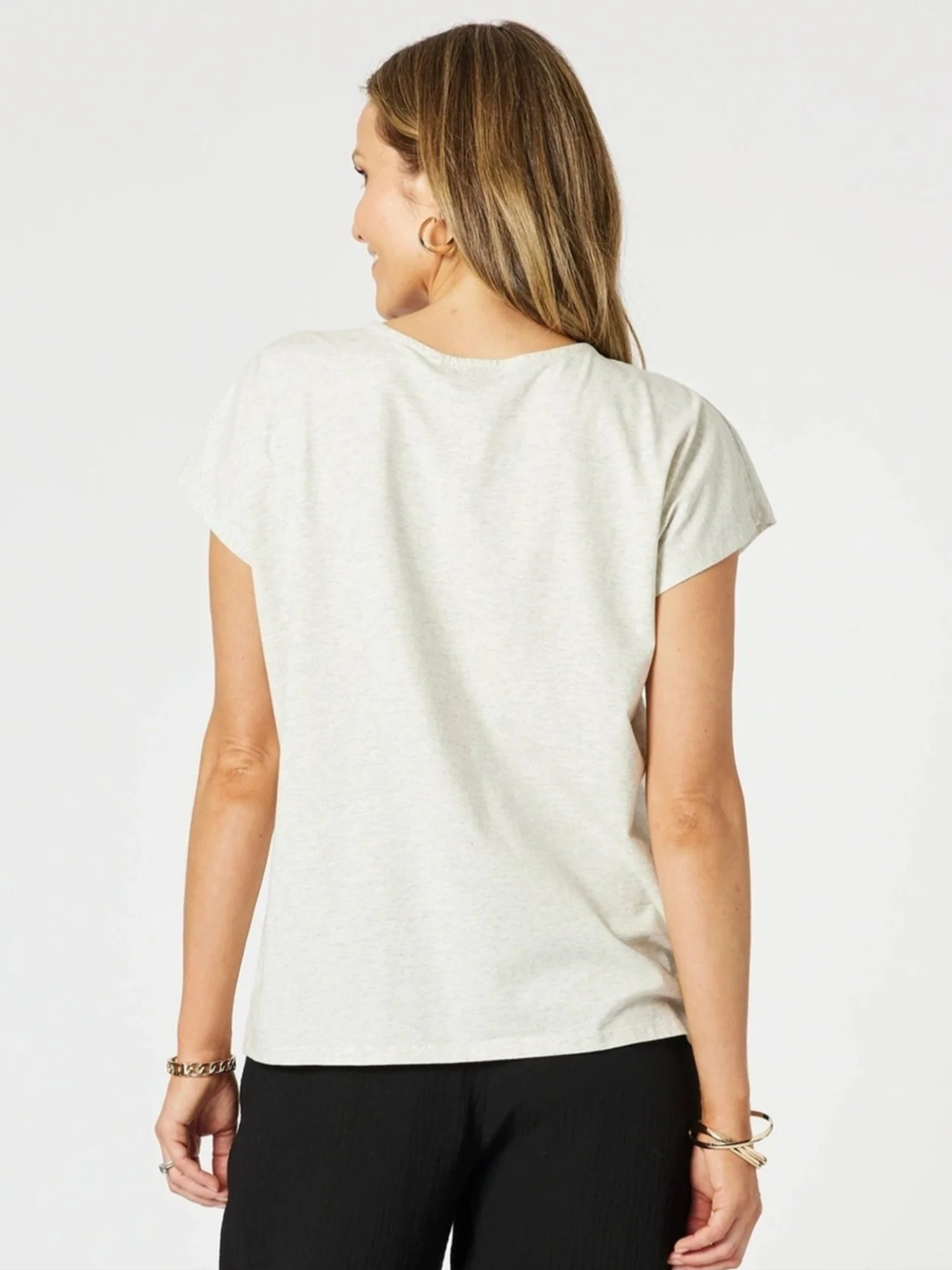 Cross Stitch Tee - Natural