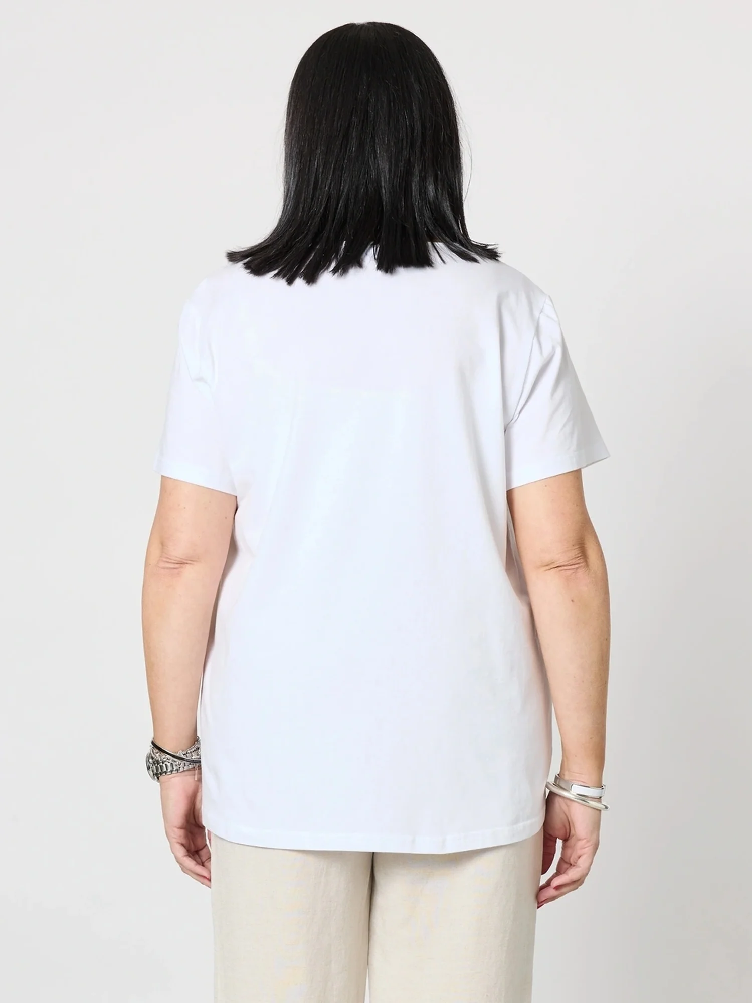 Geometric Print Top - White Basil