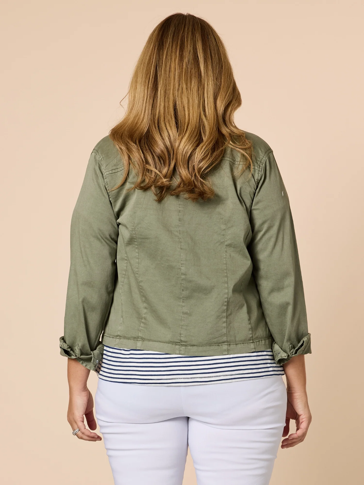 Retro Denim Jacket - Washed Khaki