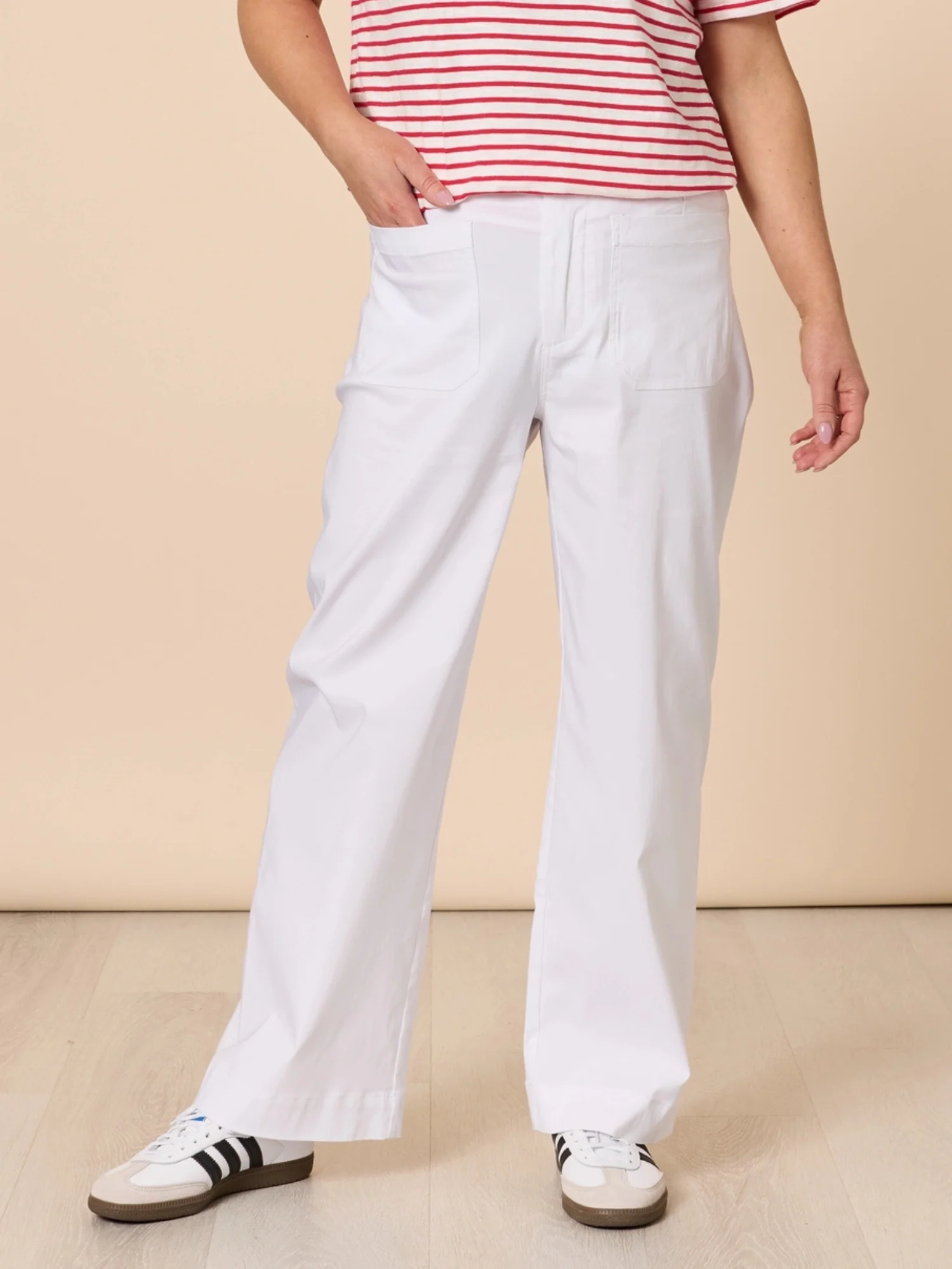 Marine Wide Leg Pant - White