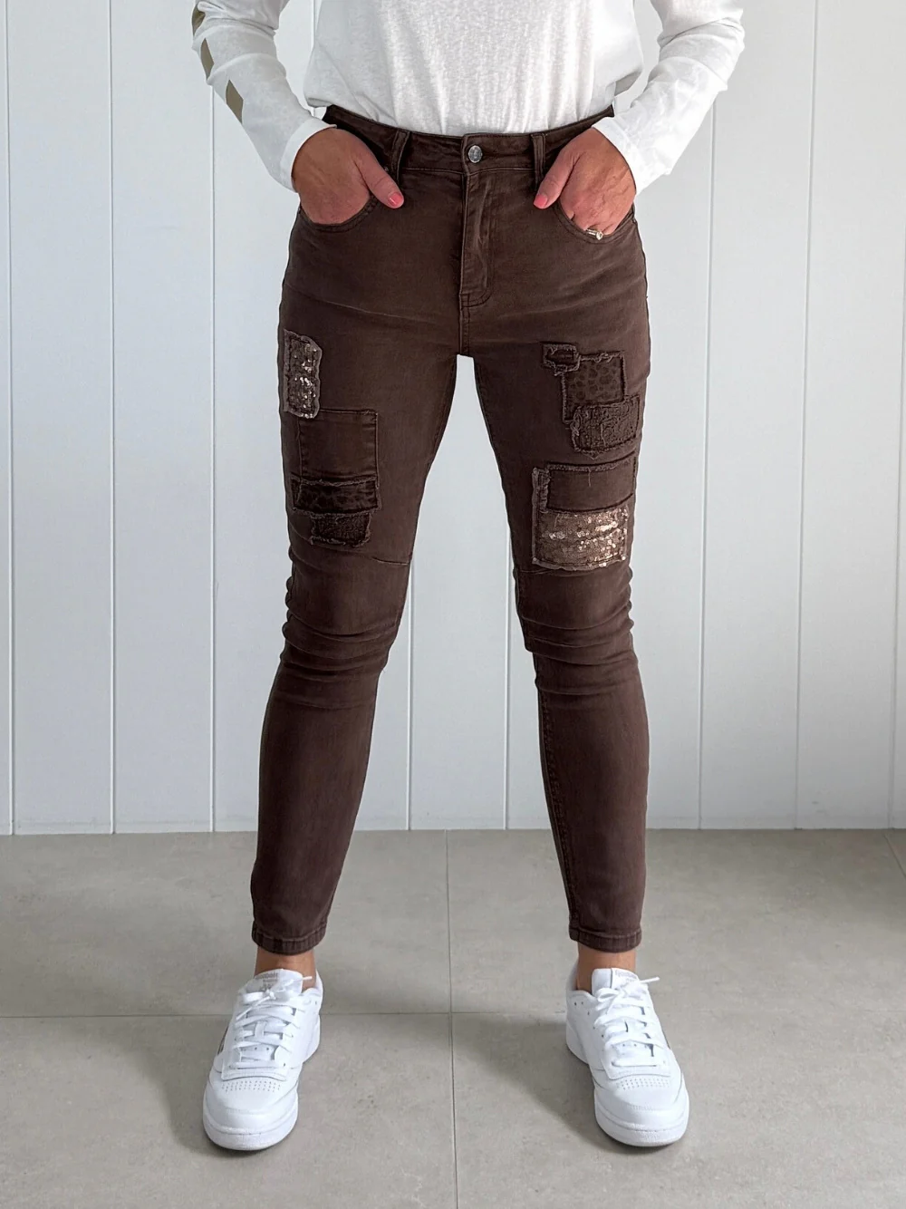 All That Jazz Applique Jean - Chocolate