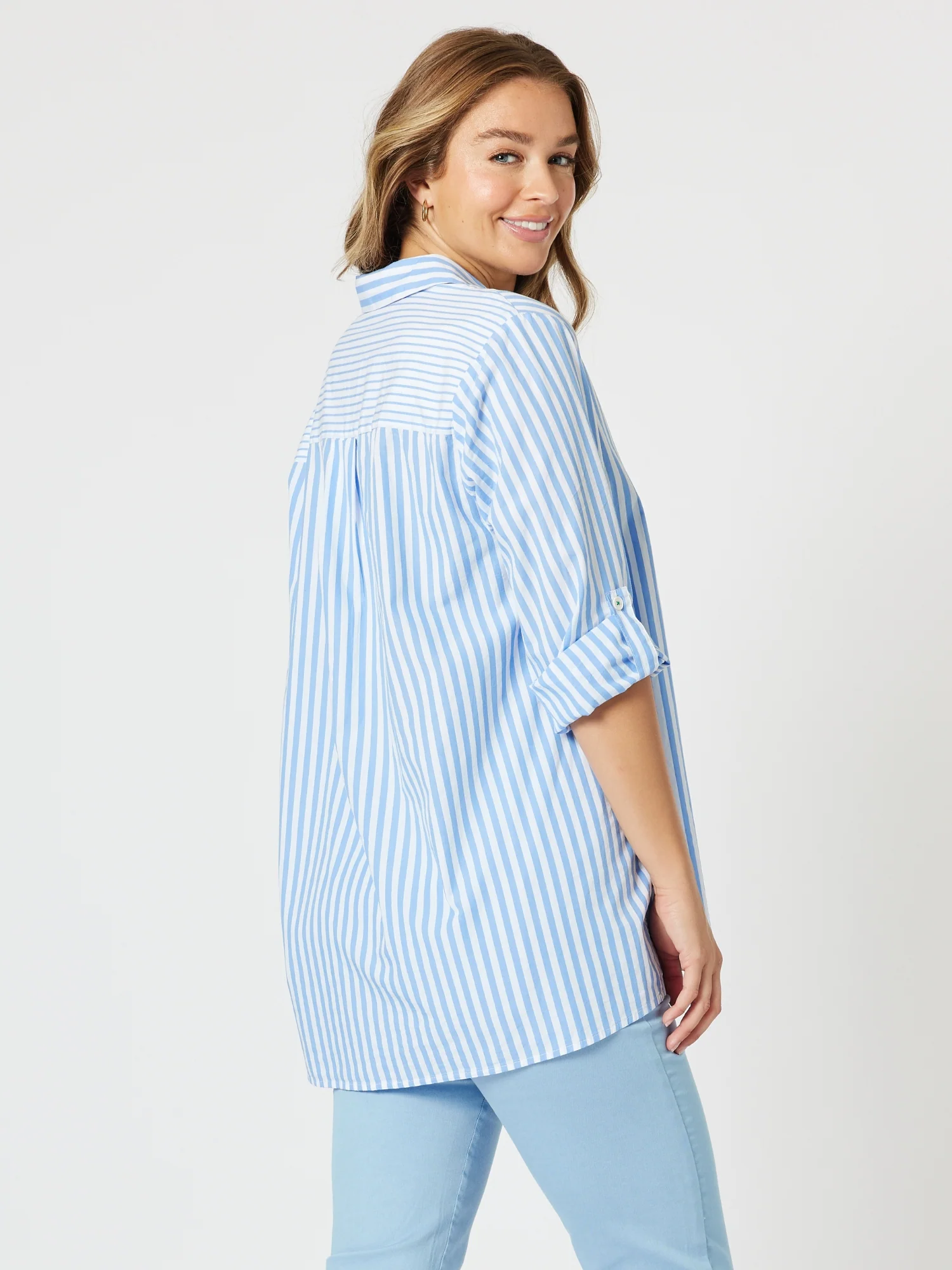Skyler Stripe Shirt - Blue/White