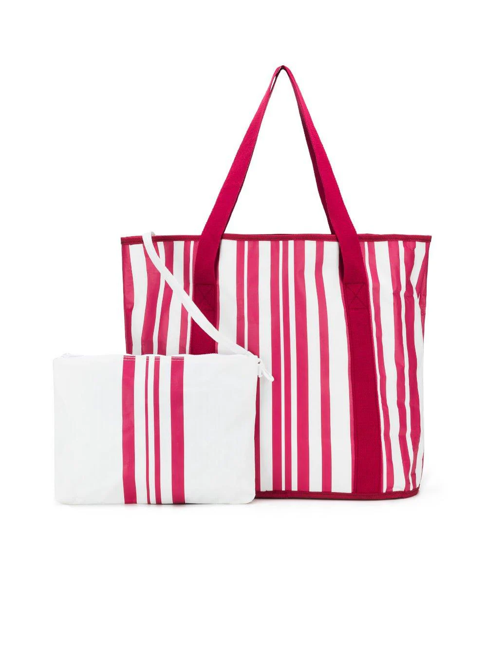 Sabbia Beach Bag Small - Pink Stripe