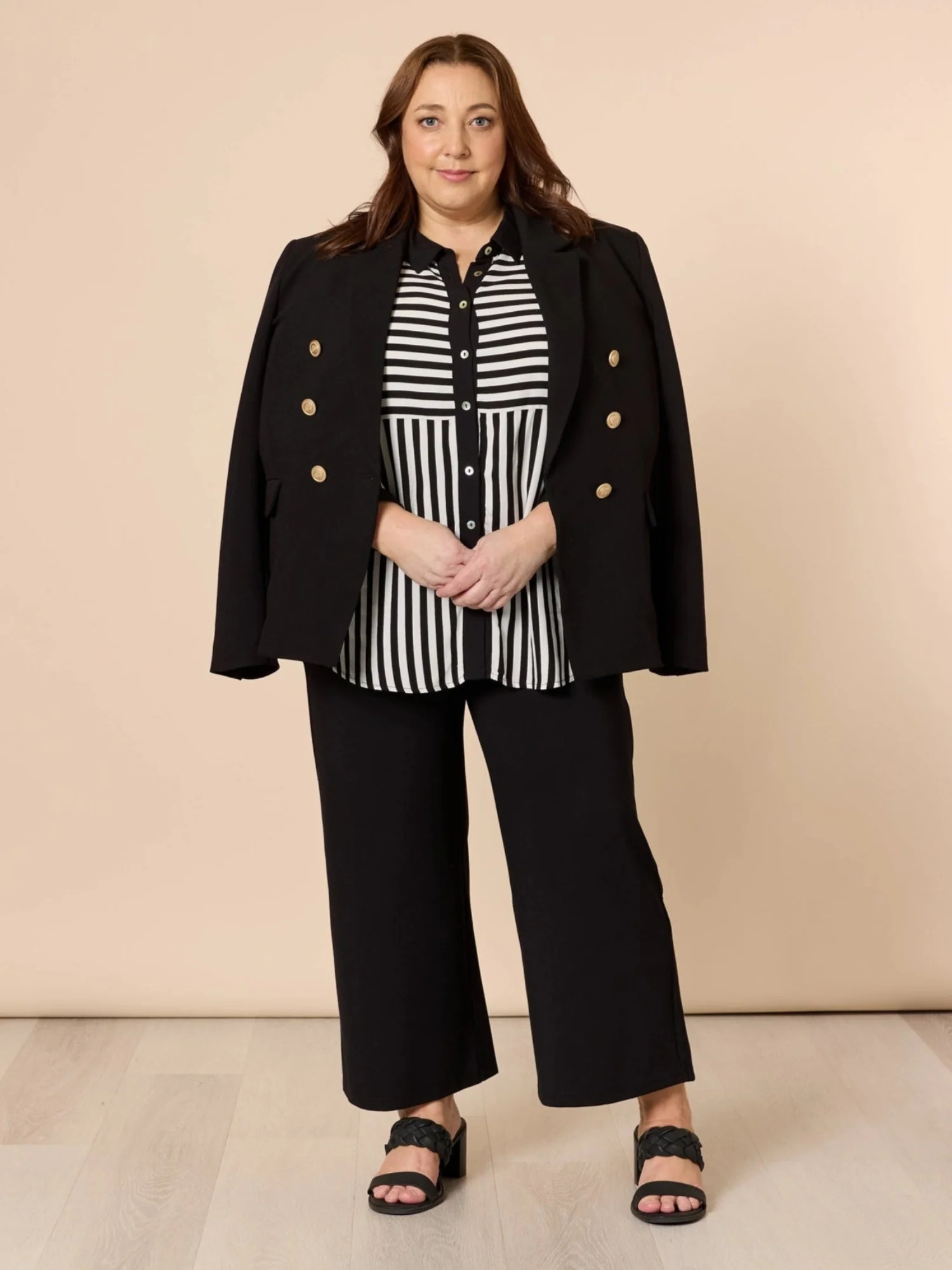 Kimmy Ponte Wide Leg Pant - Black