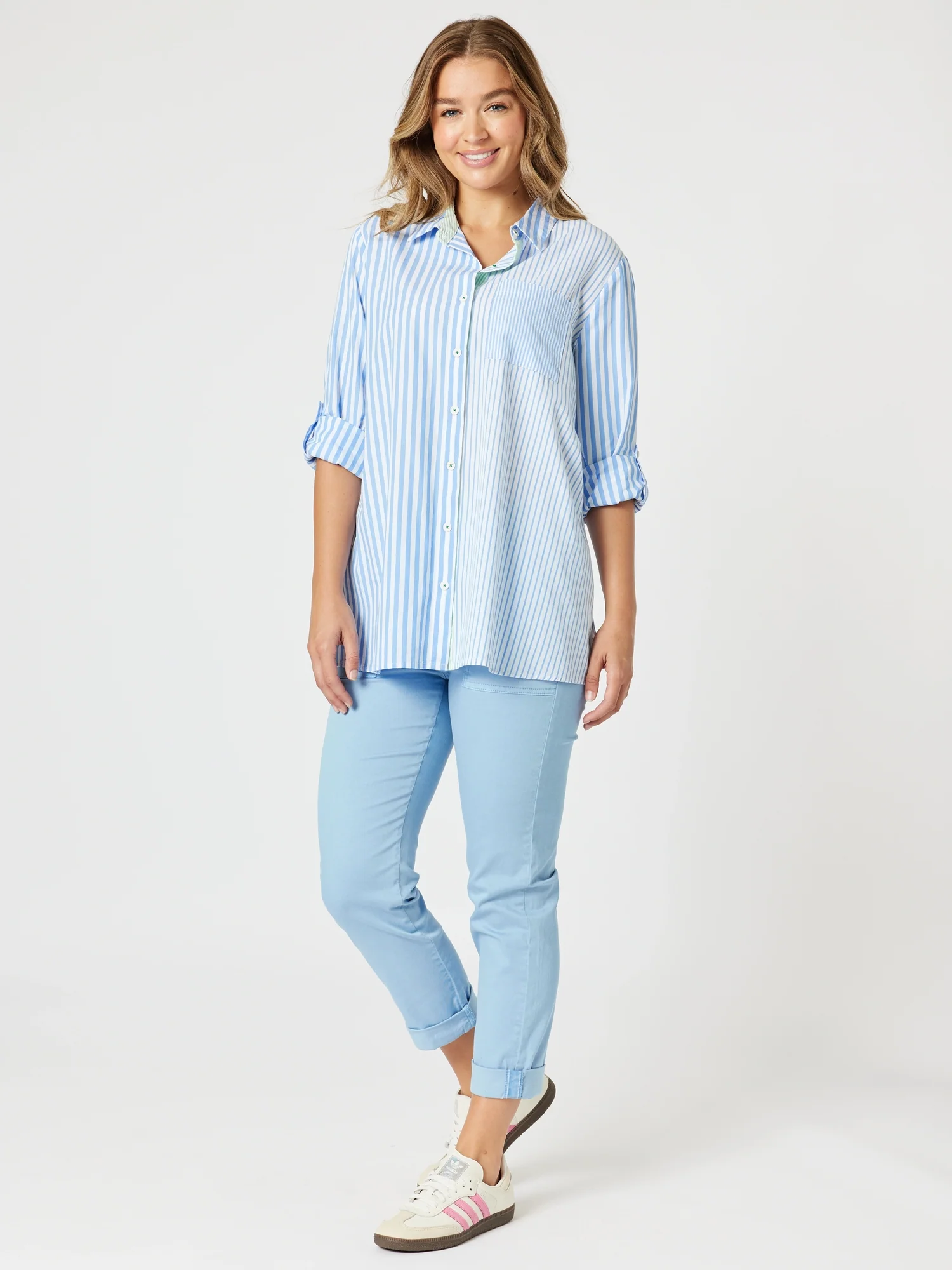 Skyler Stripe Shirt - Blue/White