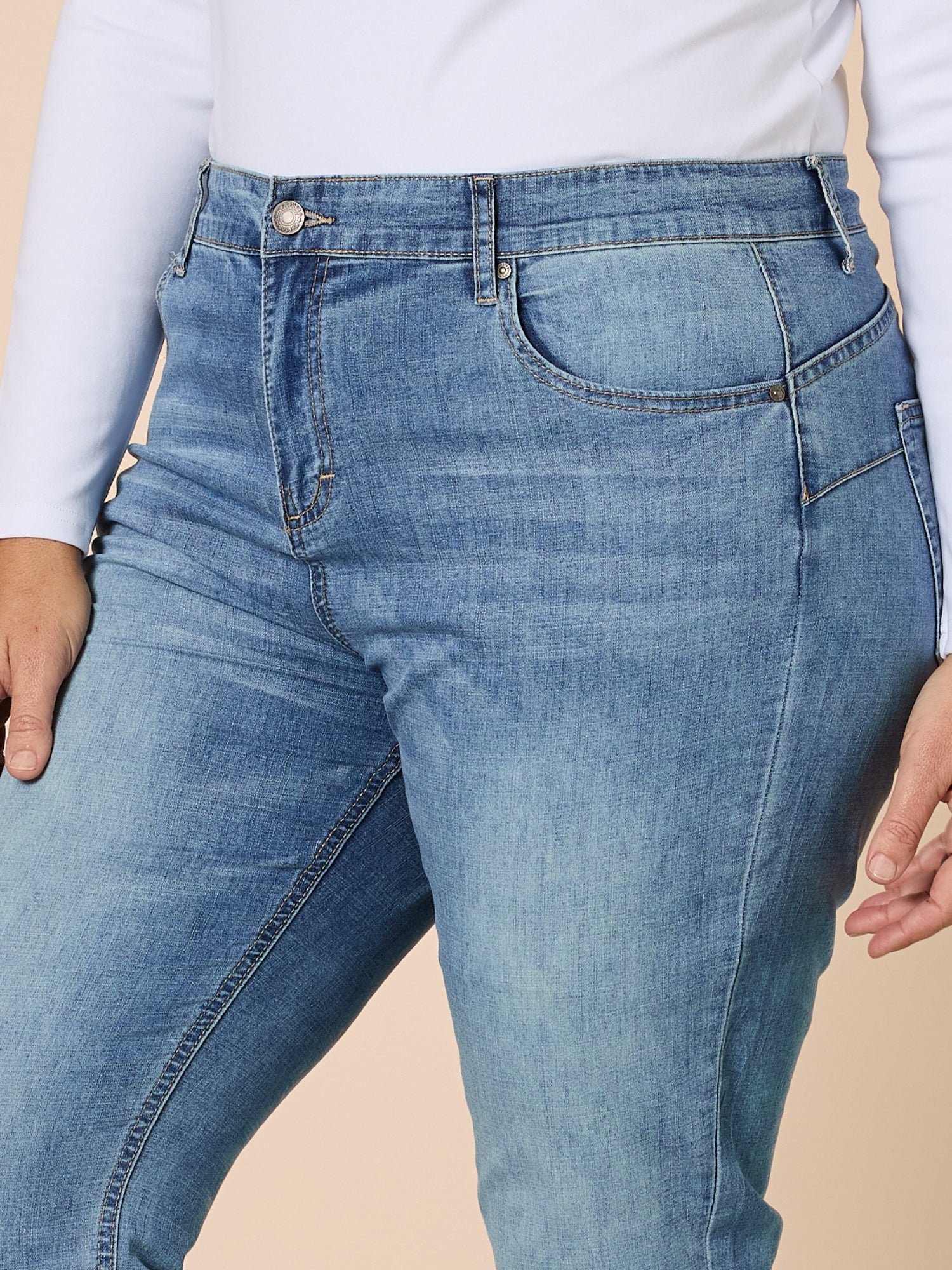 Marvel High Rise Stretch Jean - Denim