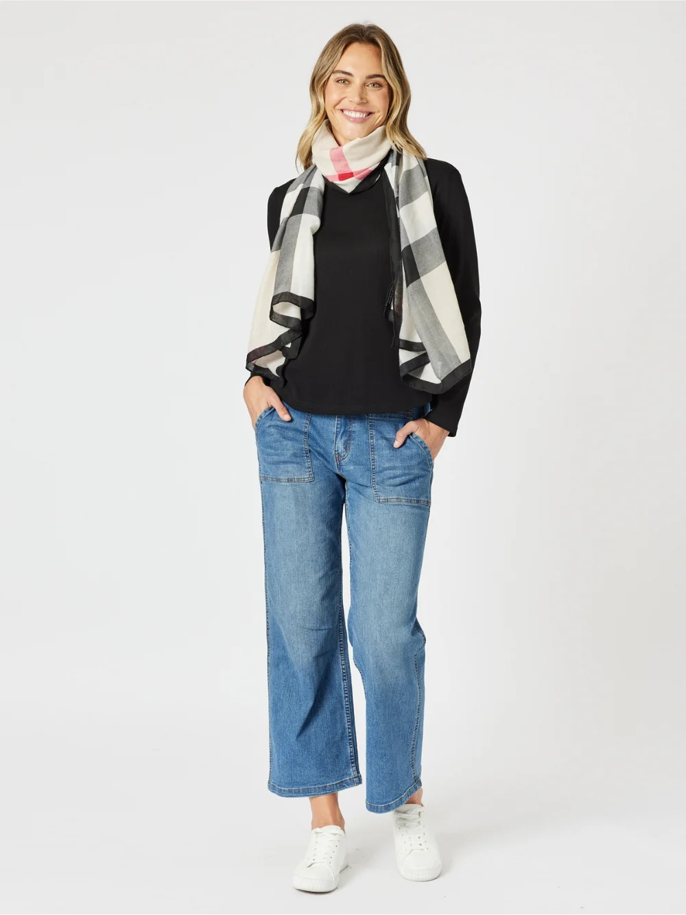 London Scarf - Black/Multi