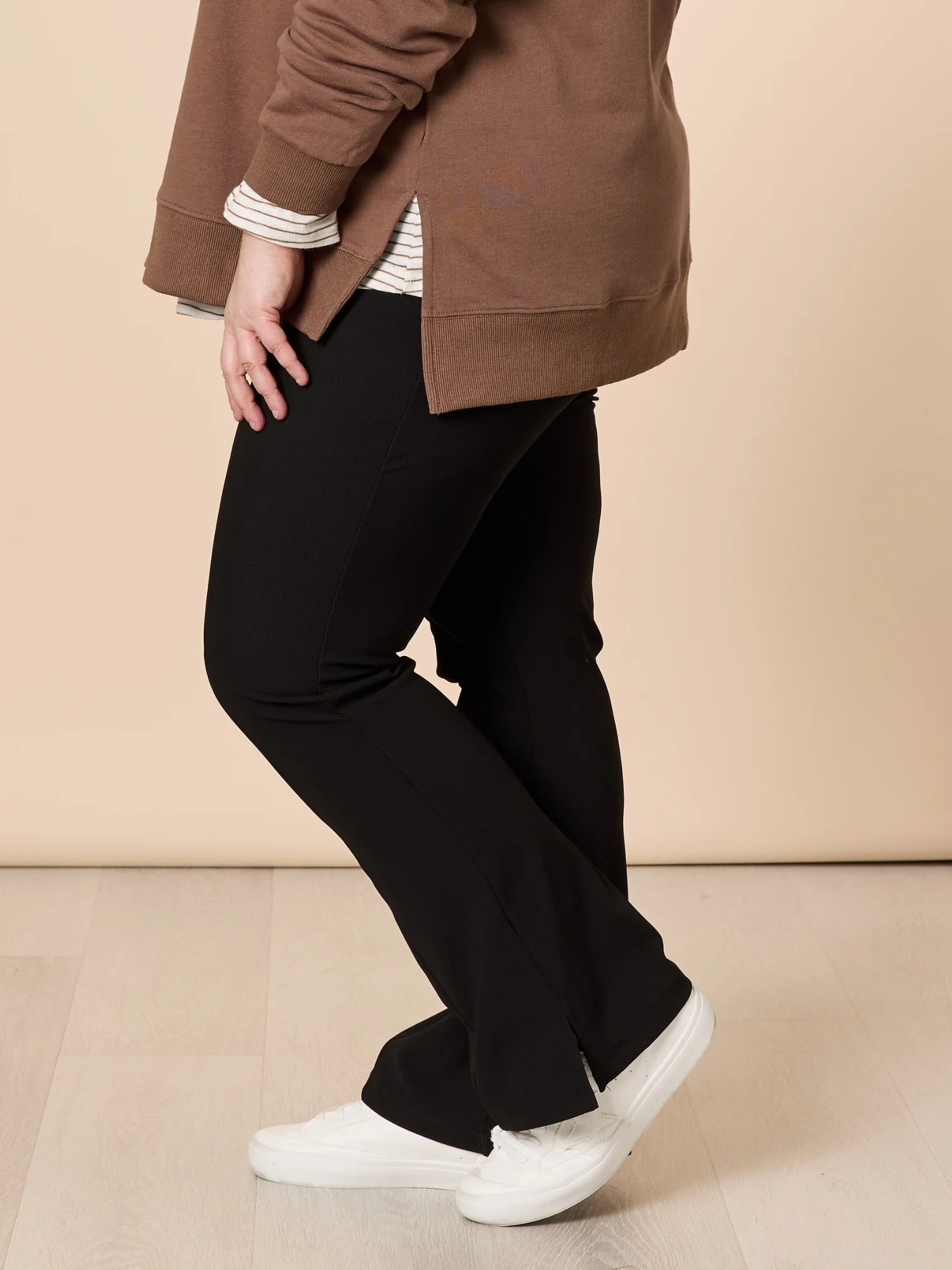 Brandie Rib Pant - Black