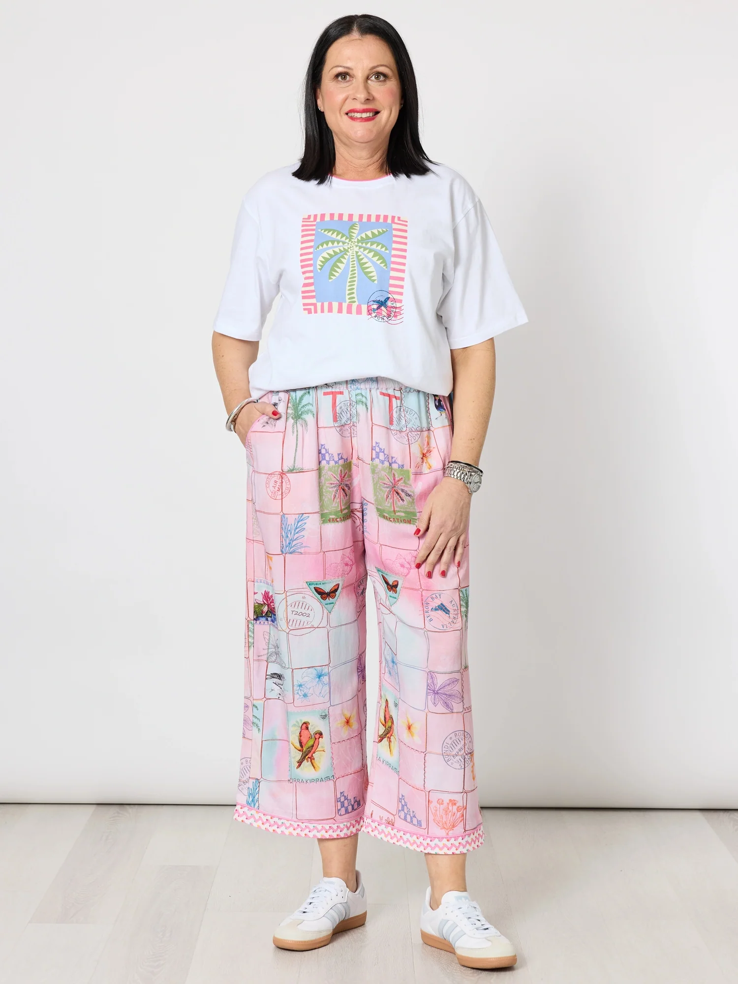 My Island Print Tee - White