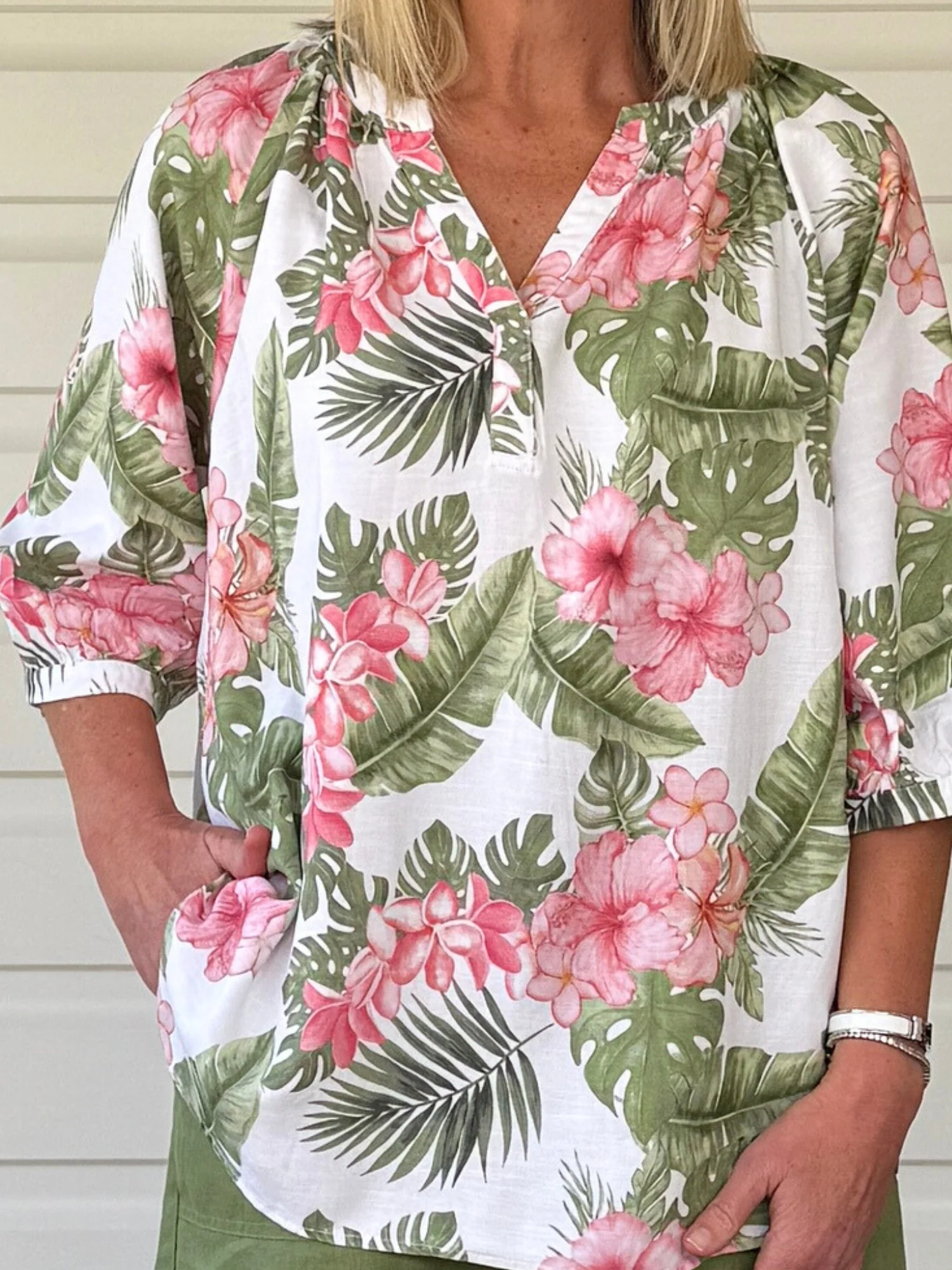 Caledonia Floral Print Top - Multi