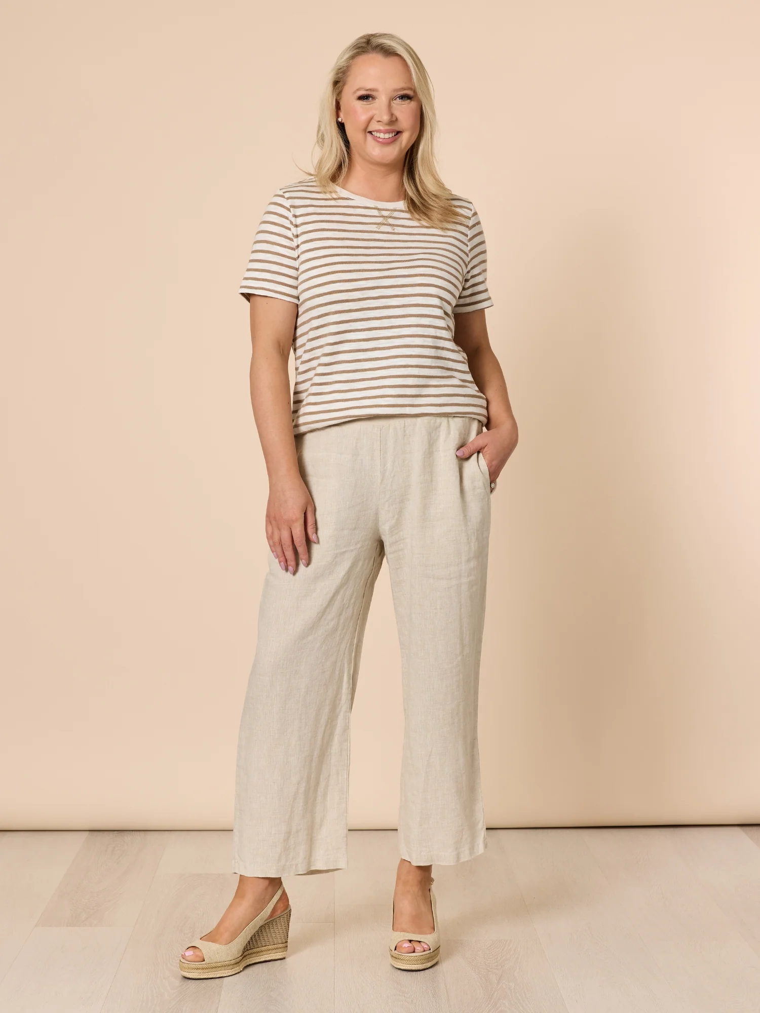 Classic Stripe Tee - Natural