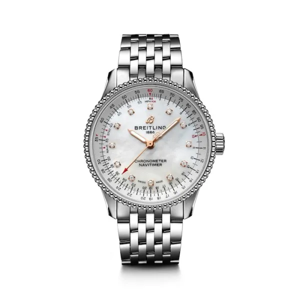 Breitling Navitimer Women Automatic Mother of Pearl Stainless Steel Watch A17395211A1A1