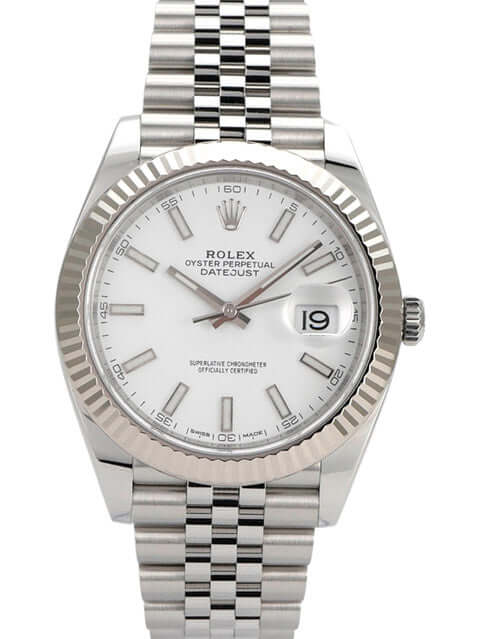 Rolex Datejust 41mm White Dial 126334 Jubilee Flutted
