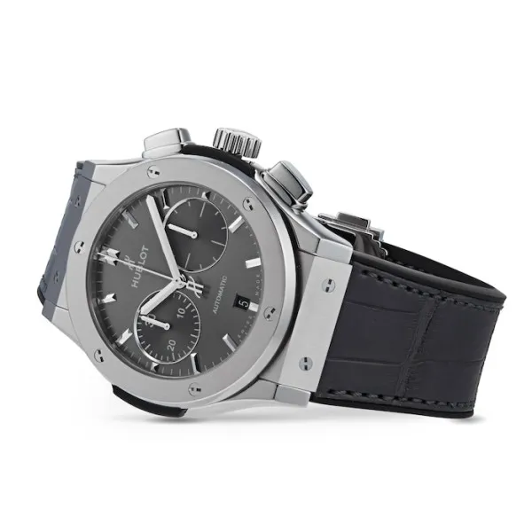 Hublot Classic Fusion Men Automatic Grey Alligator Watch 521.NX.7071.LR